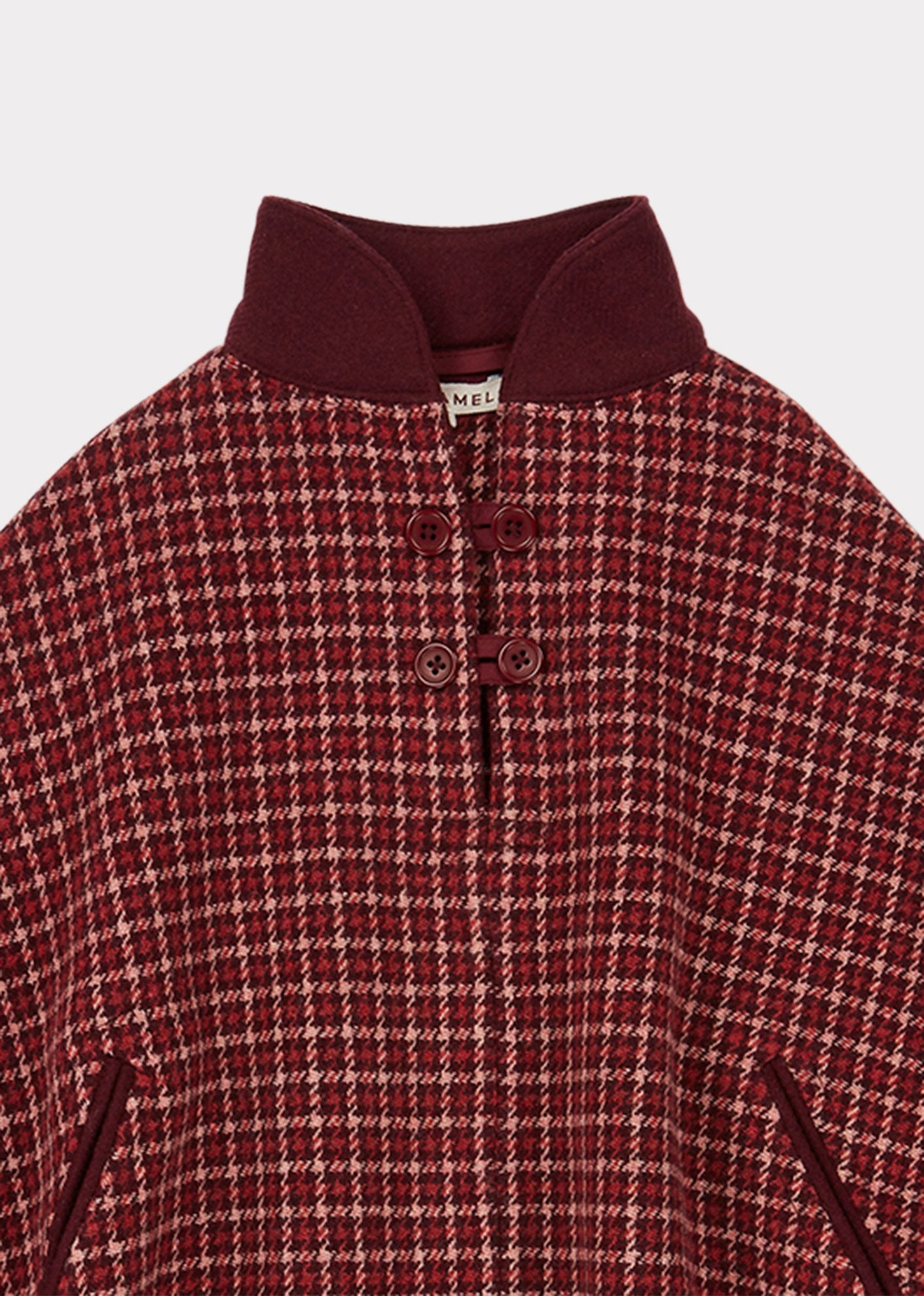 Girls Berry Check Lapwing Cape