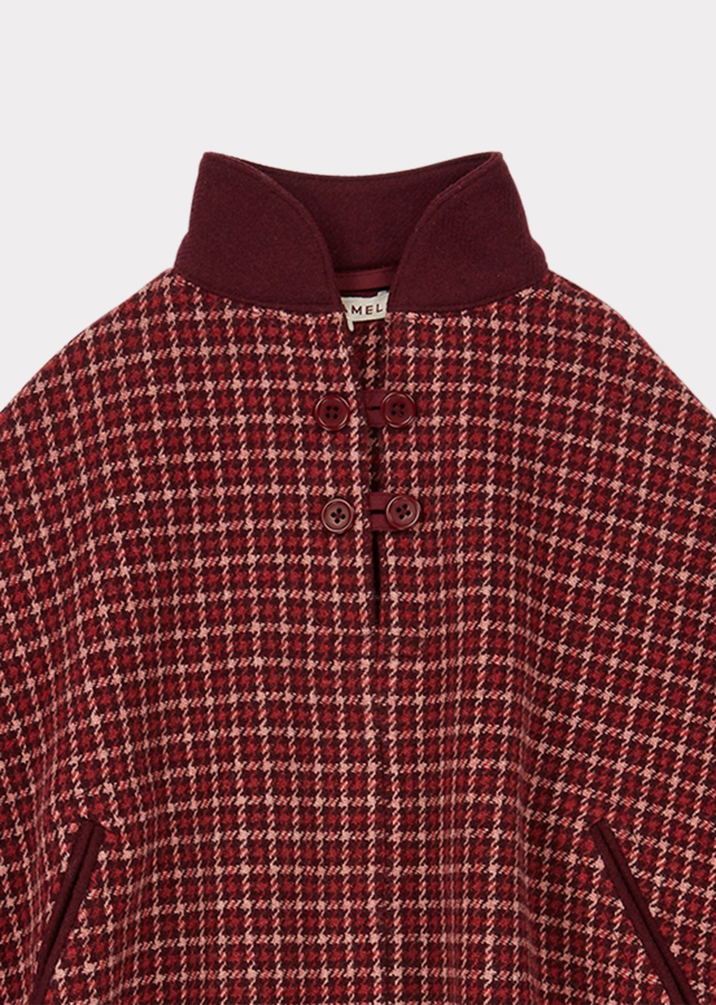 Girls Berry Check Lapwing Cape