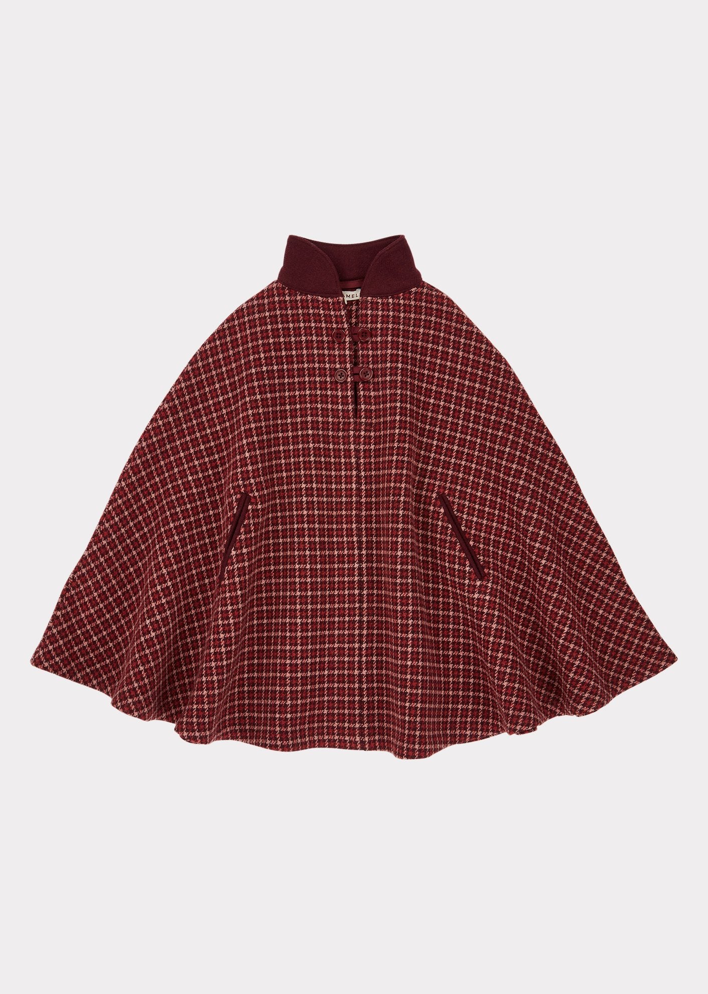 Girls Berry Check Lapwing Cape