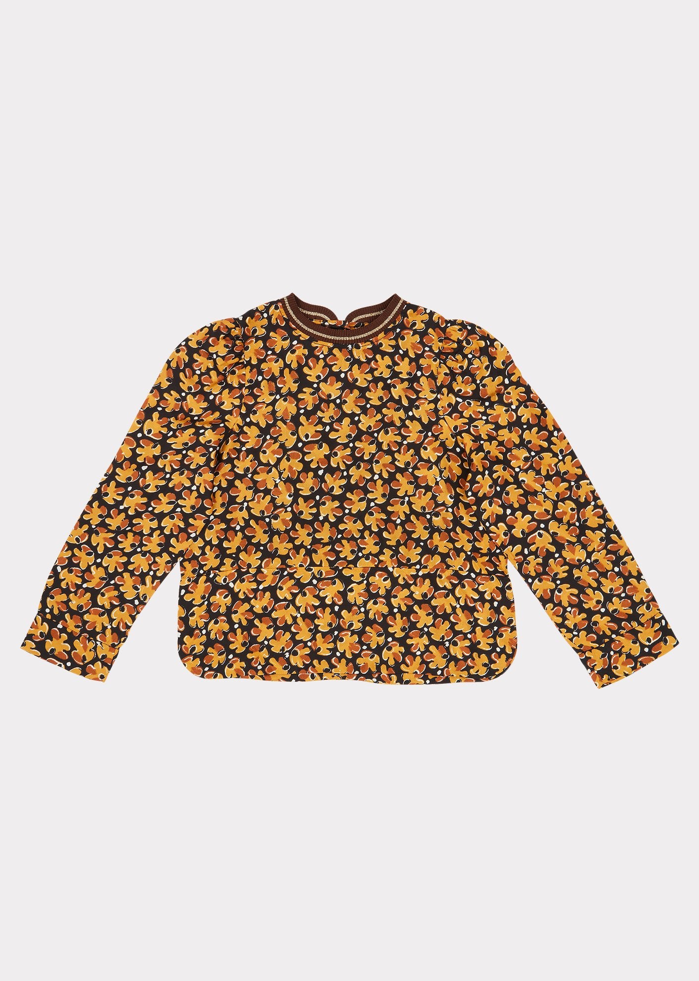 Girls Black Leaf Osprey Blouse