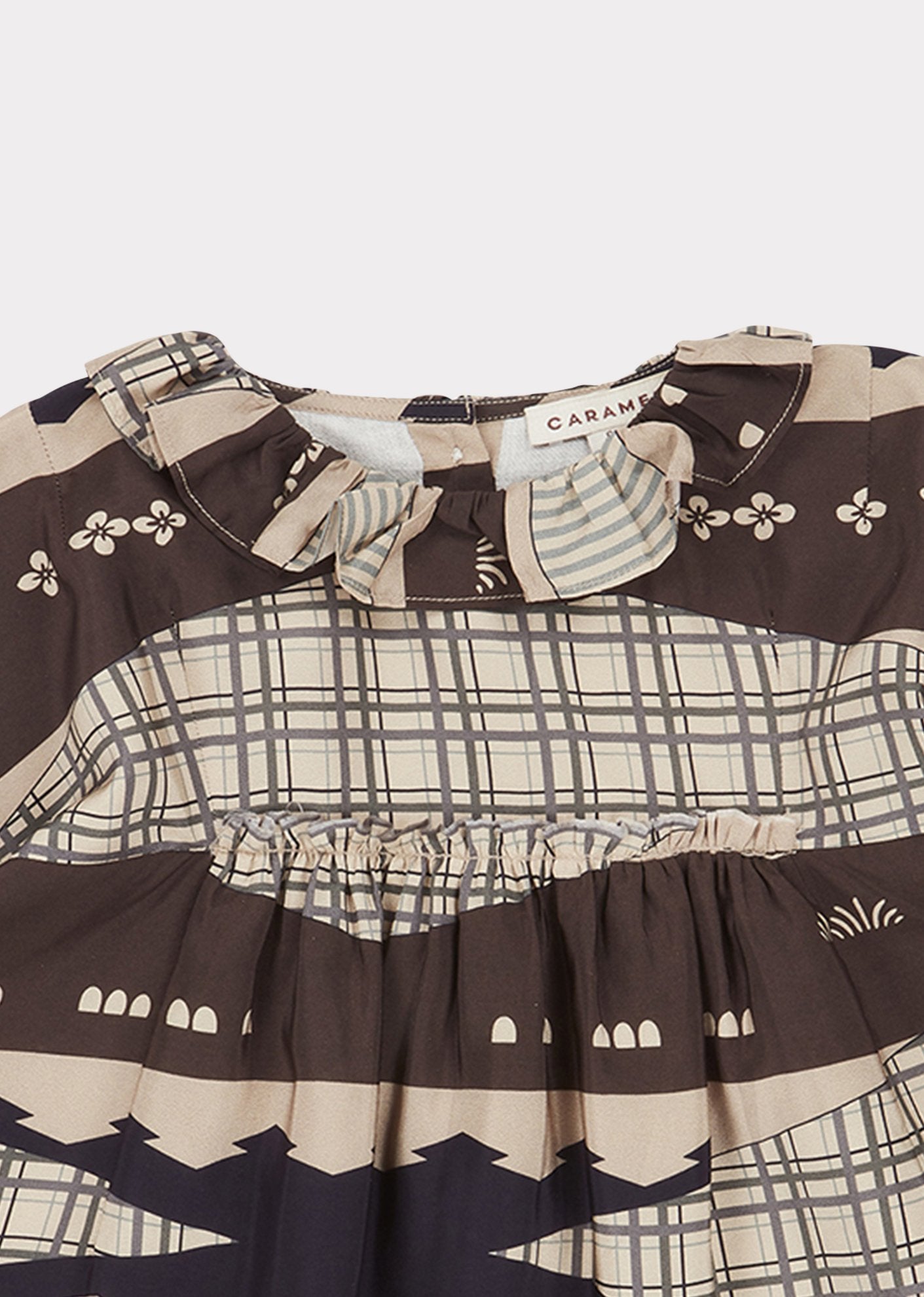 Robe bébé fille motif géométrique macareux