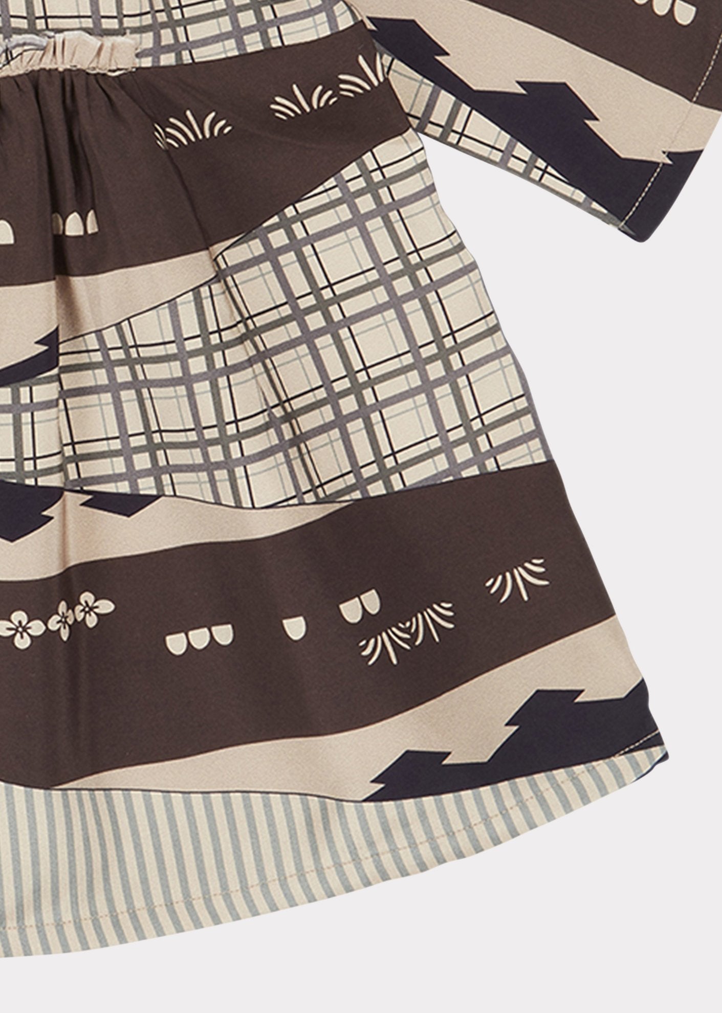Robe bébé fille motif géométrique macareux