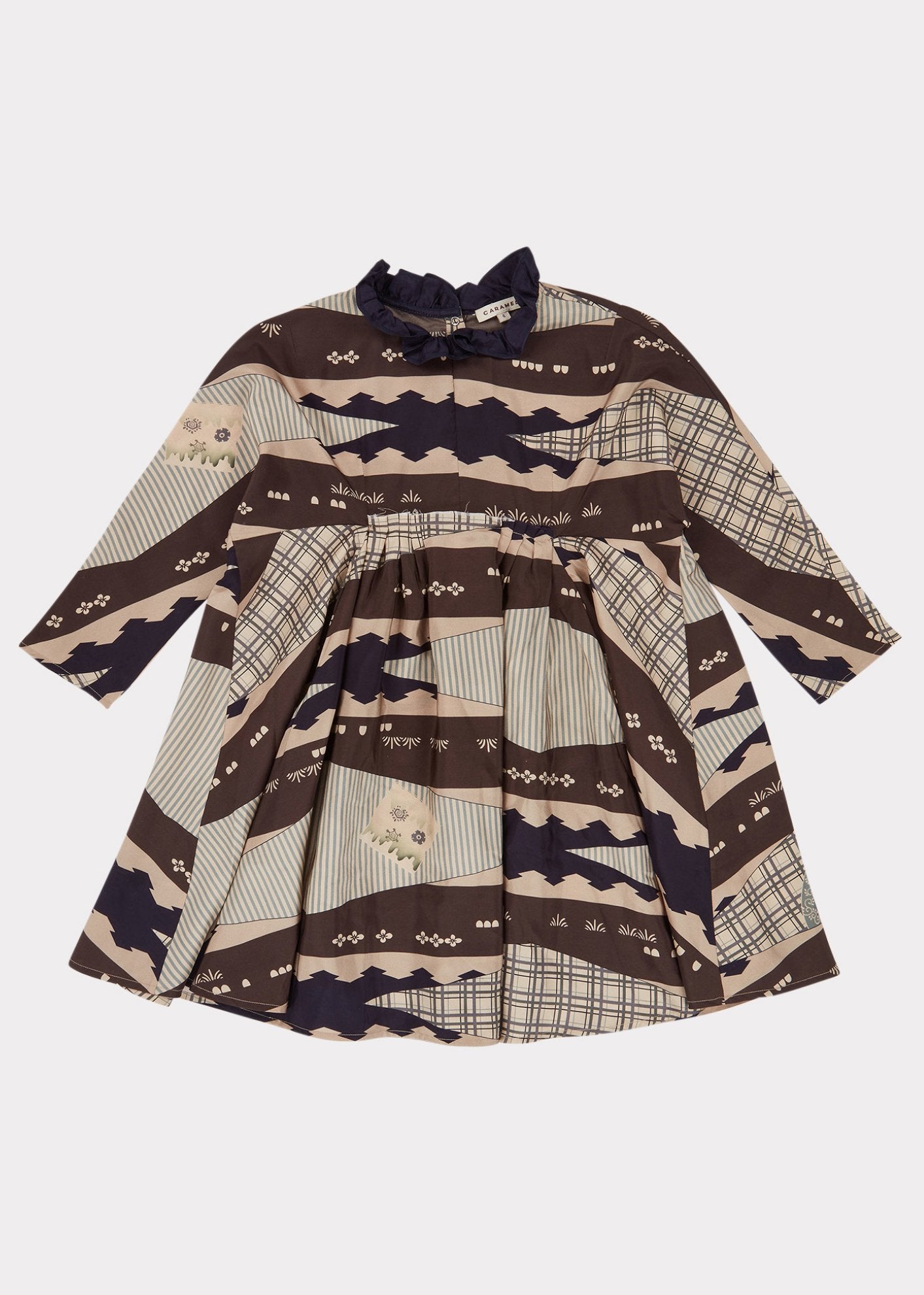 Robe bébé fille motif géométrique macareux