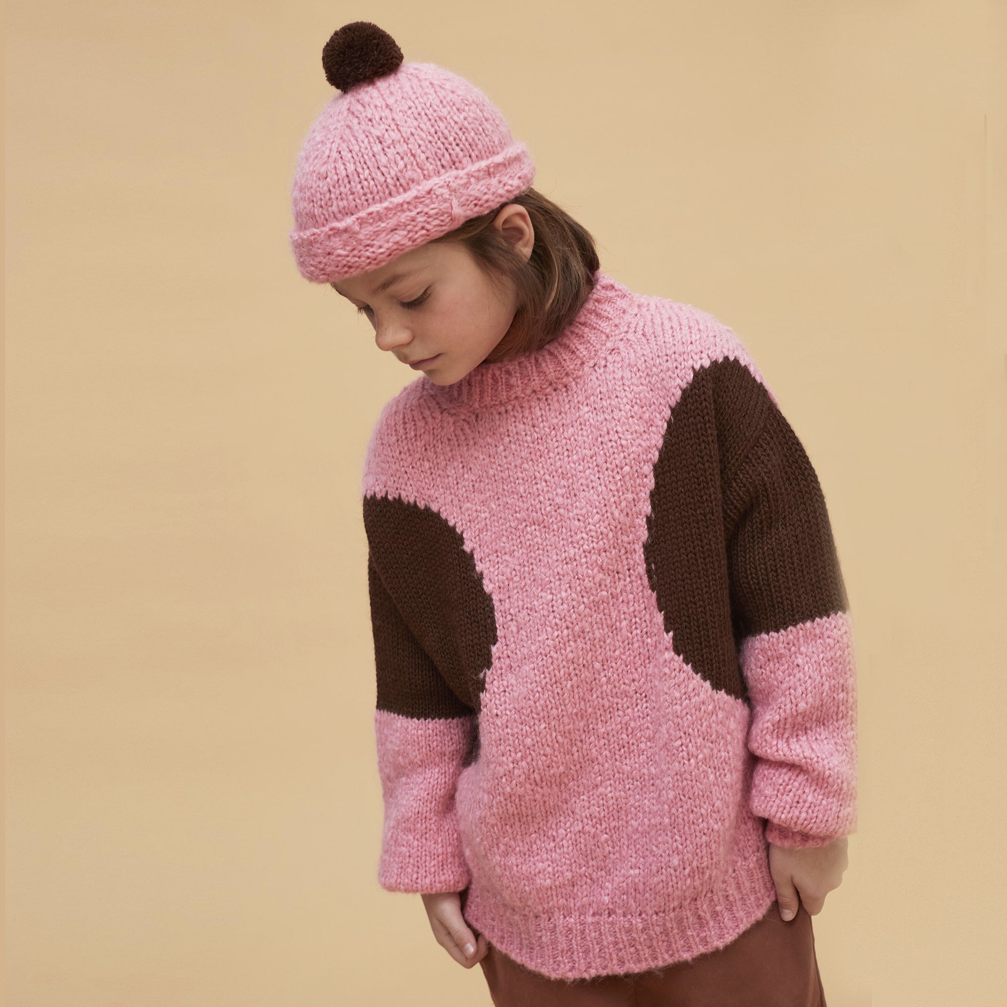 Boys & Girls Pink Knit Hat