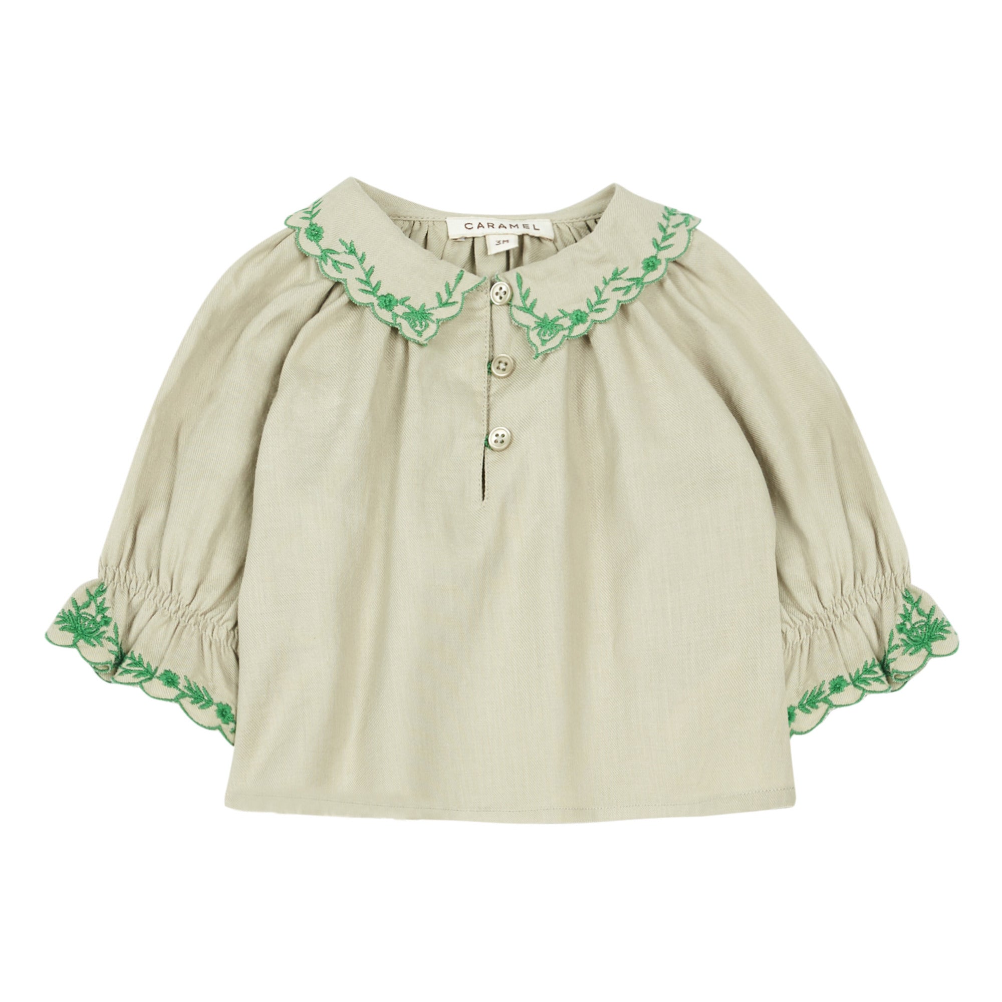 Haut en coton beige pour bébés filles