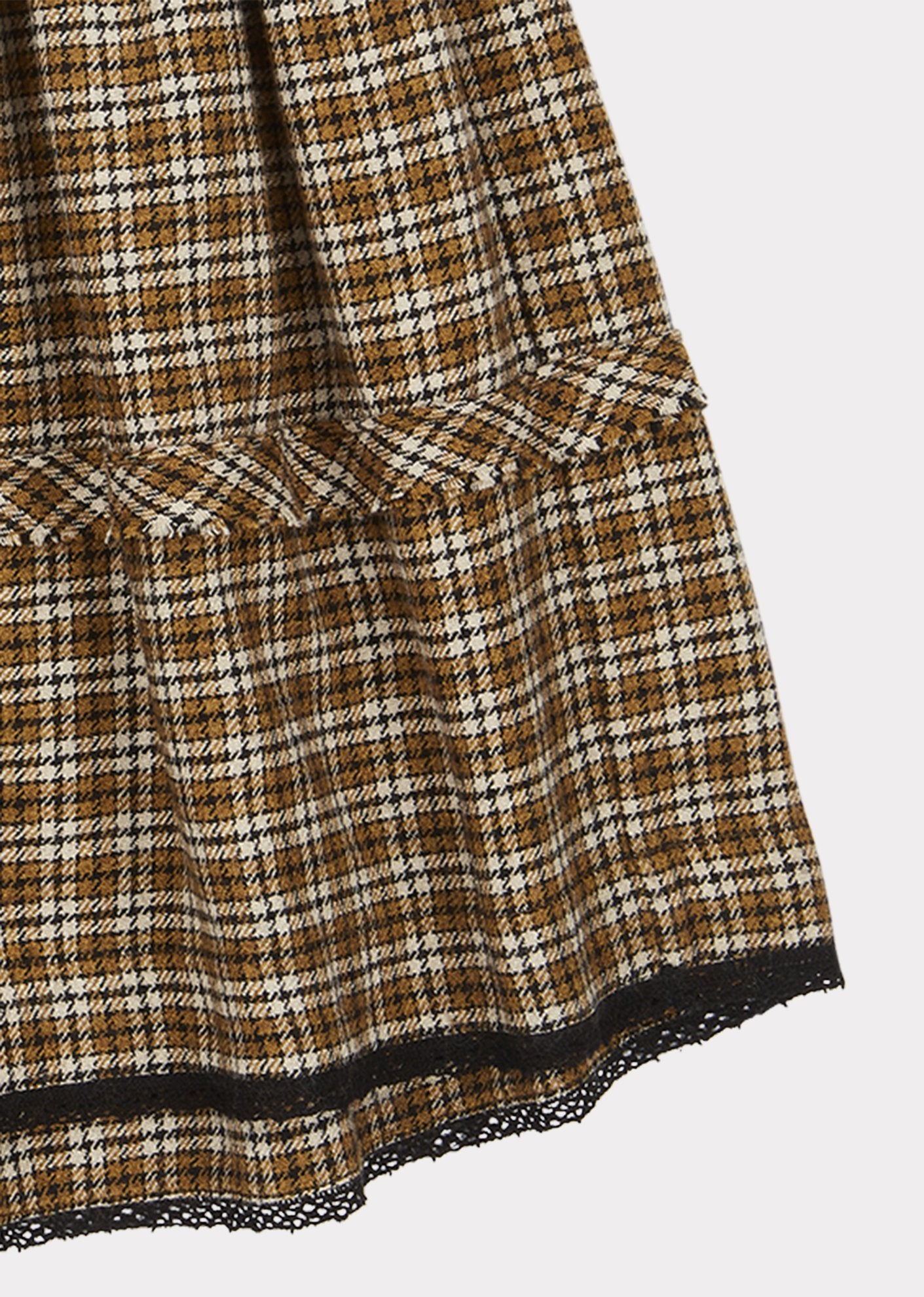 Girls Yellow Check Wagtail Skirt