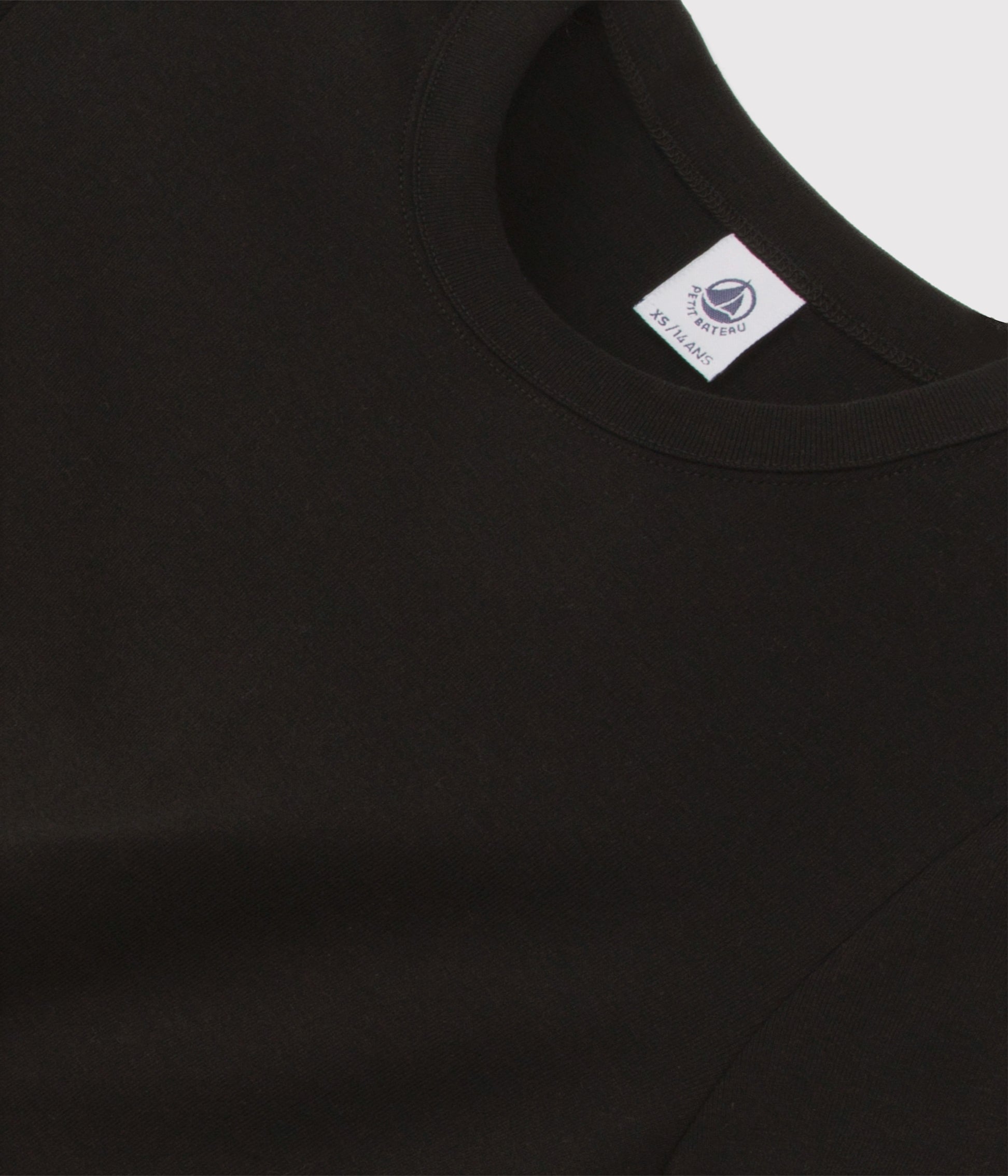 Girls Black Cotton T-Shirt