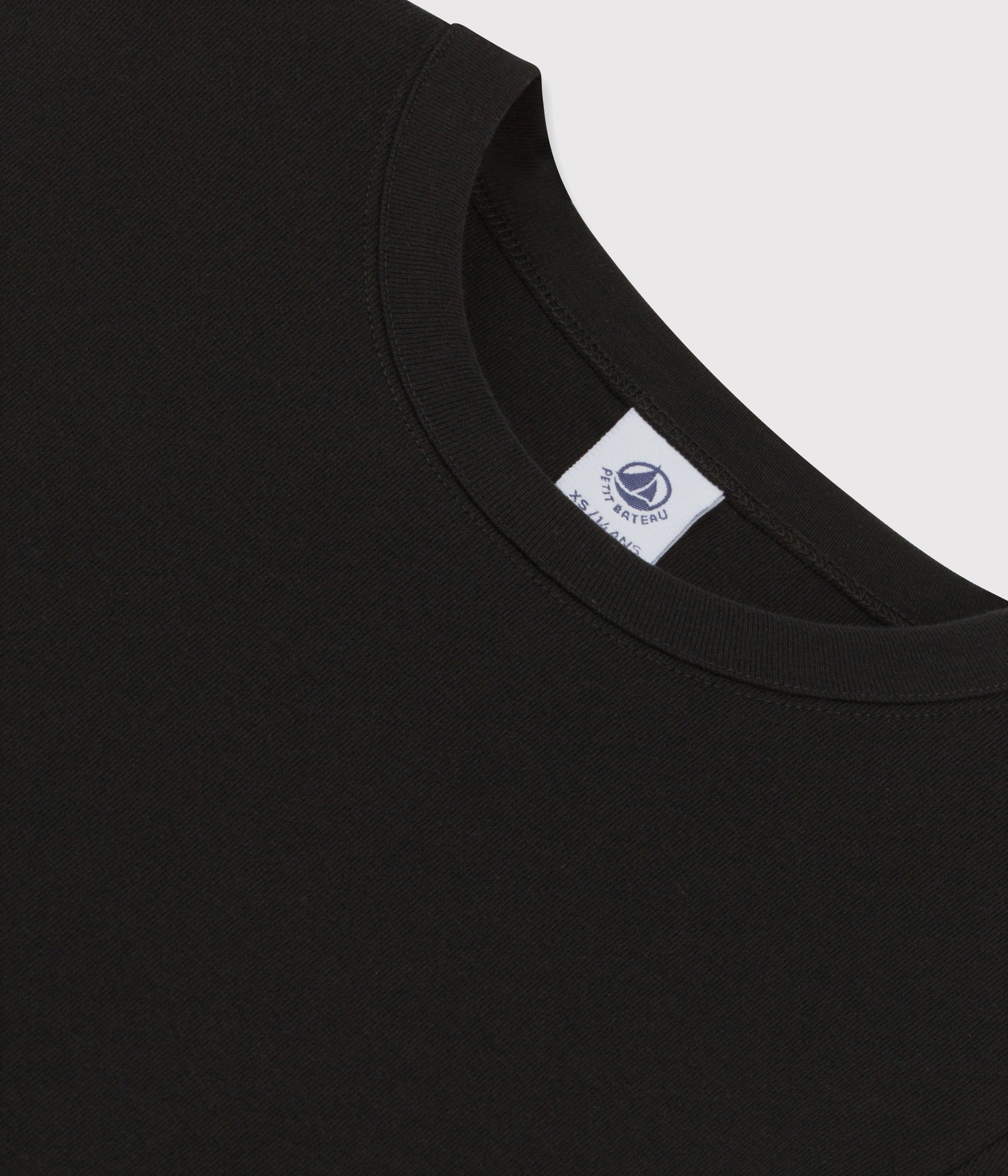 Girls Black Cotton T-Shirt