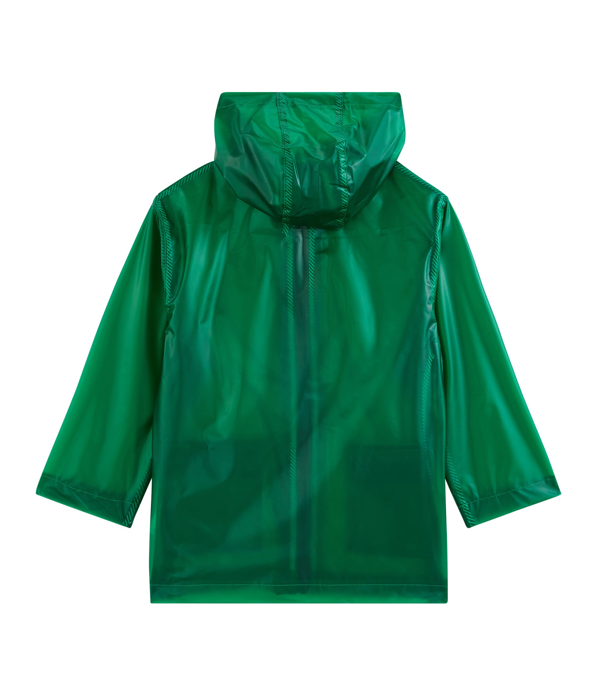Boys Green Hooded Raincoat