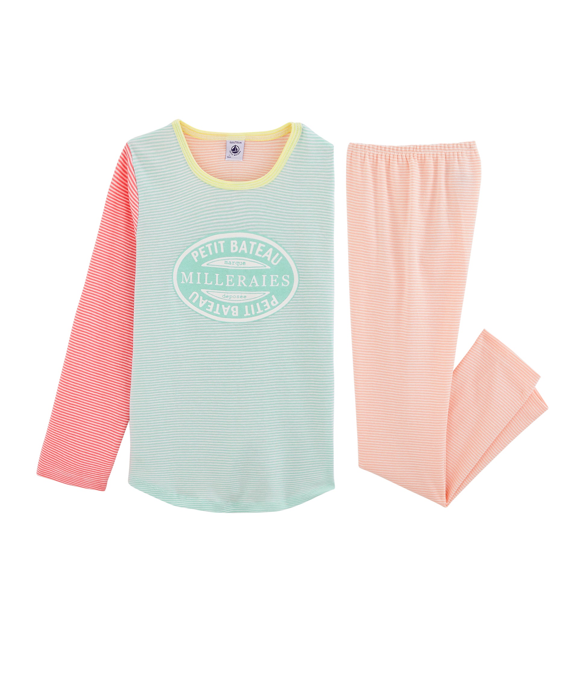 Girls Pink Logo Cotton Nightwear Set