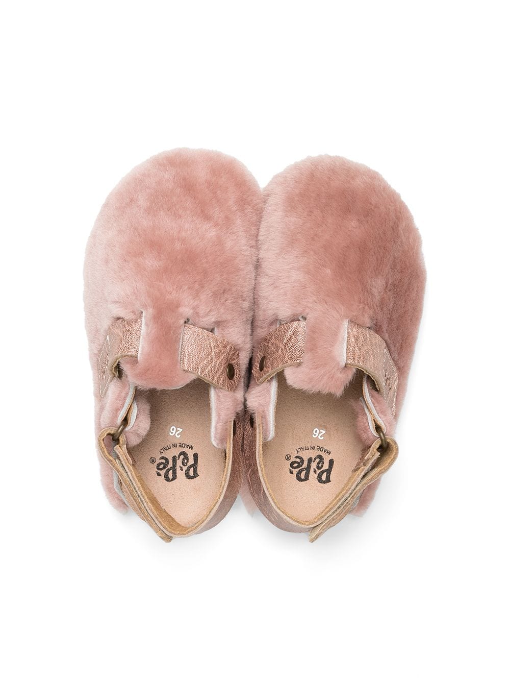 Girls Rose Jam Fur Flats