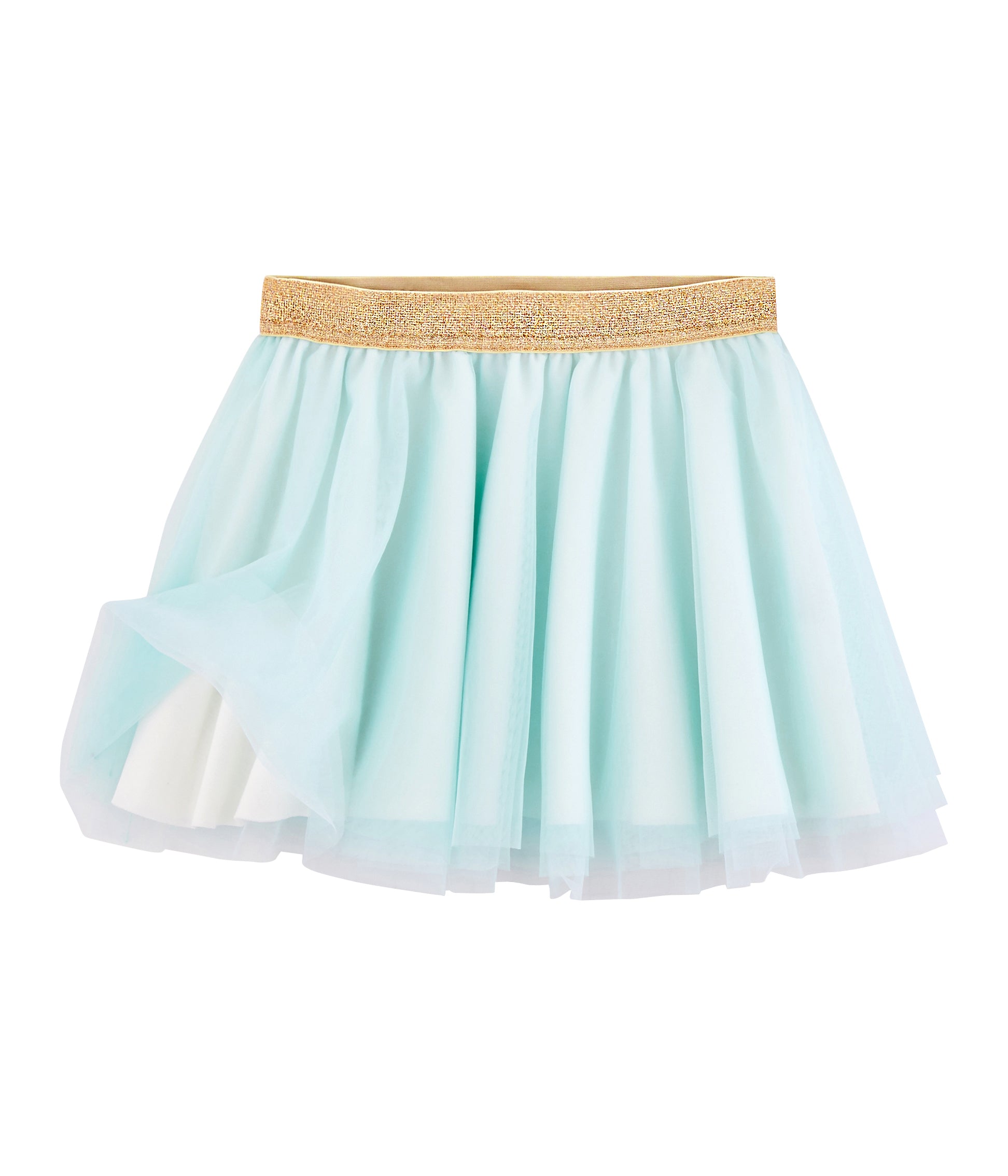 Girls Cyan Tulle Skirt