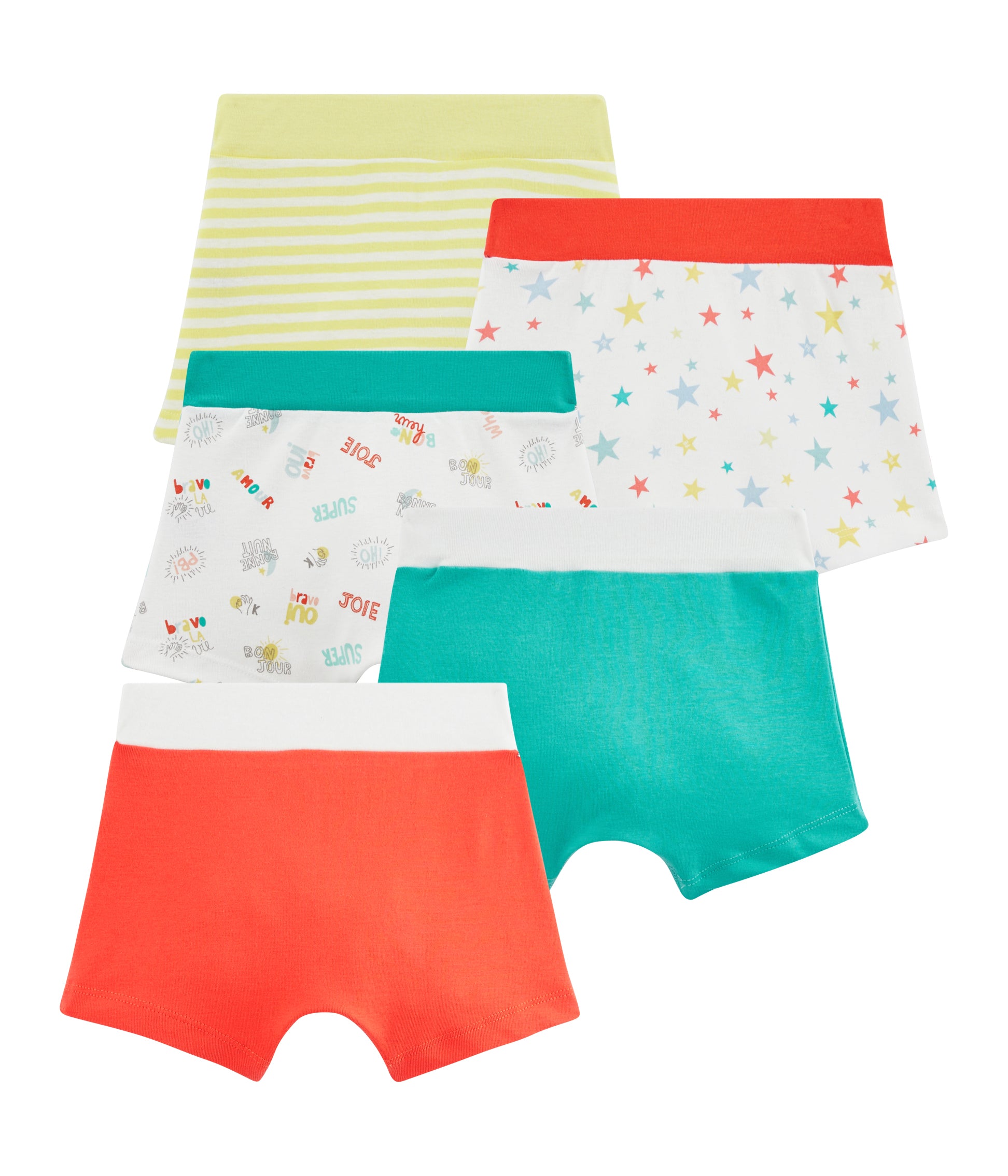 Boys Multicolor Cotton Underwear Set (5 Pack)