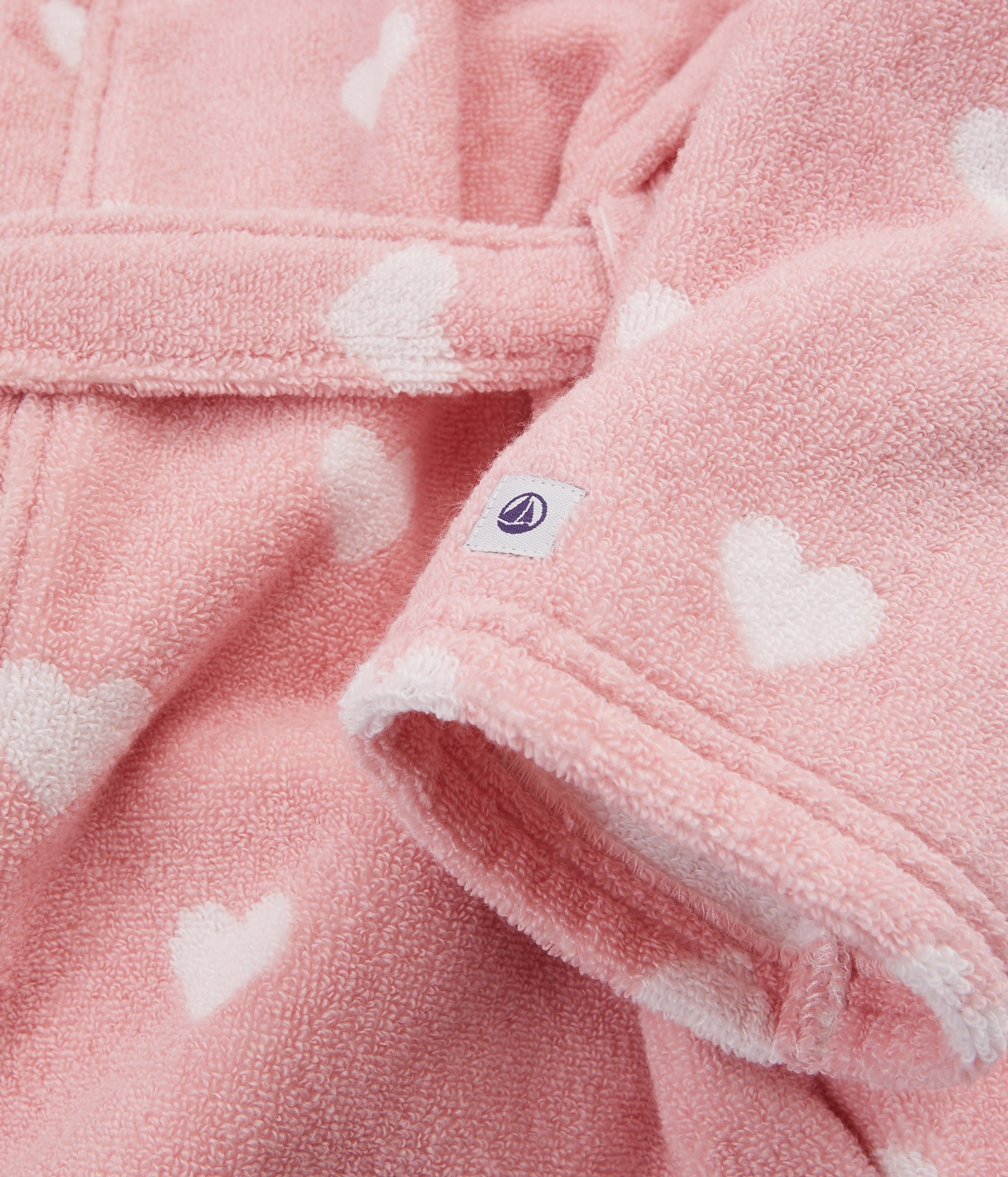 Girls Pink Heart Bathrobes