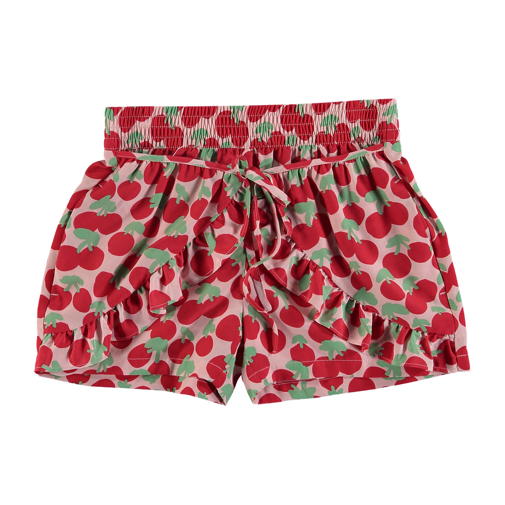 Girls Red Cherry Shorts