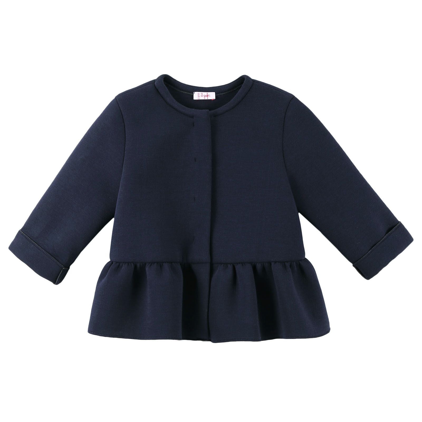 Girls Navy Blue Cotton Jacket With Skirt - CÉMAROSE | Children's Fashion Store - 1