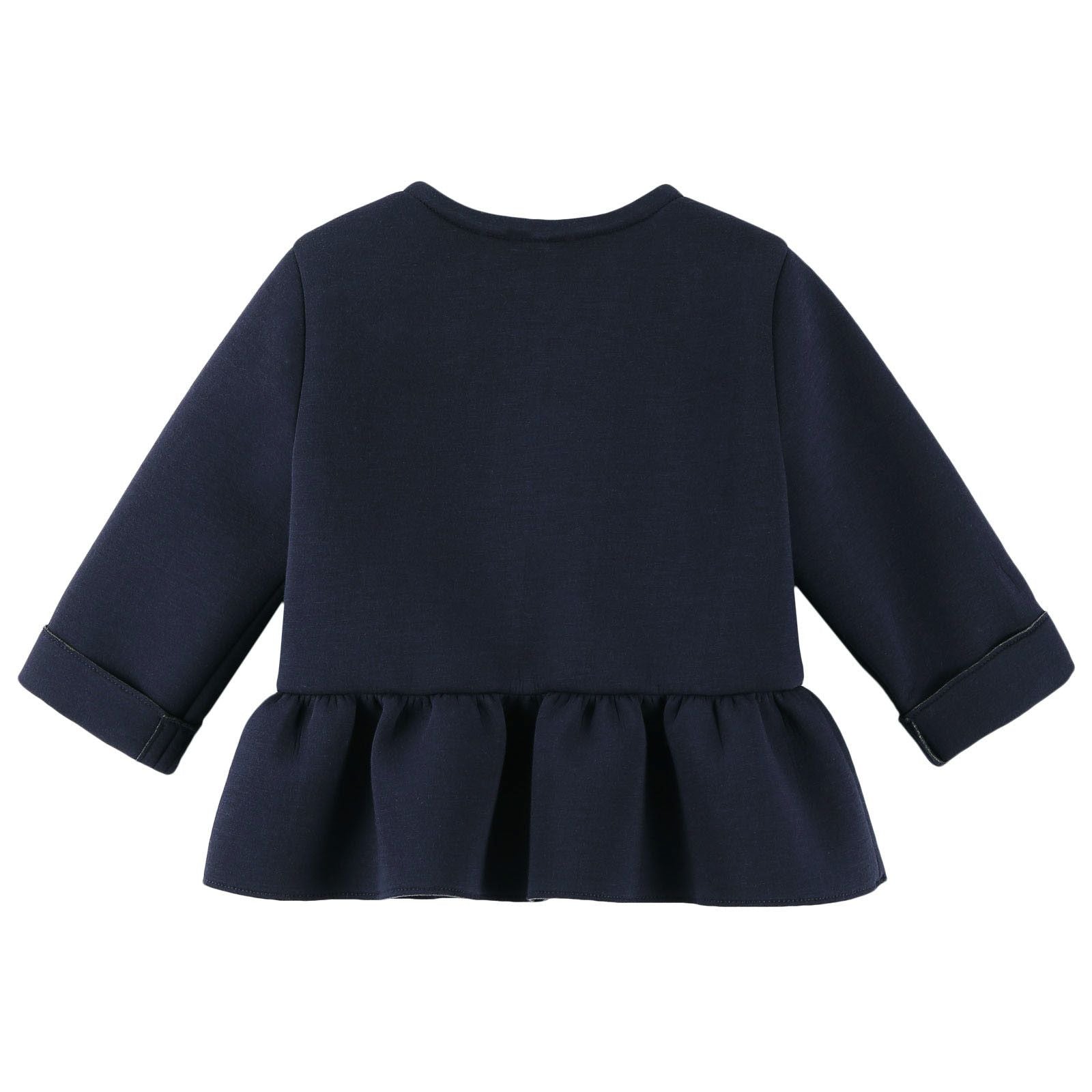 Girls Navy Blue Cotton Jacket With Skirt - CÉMAROSE | Children's Fashion Store - 2