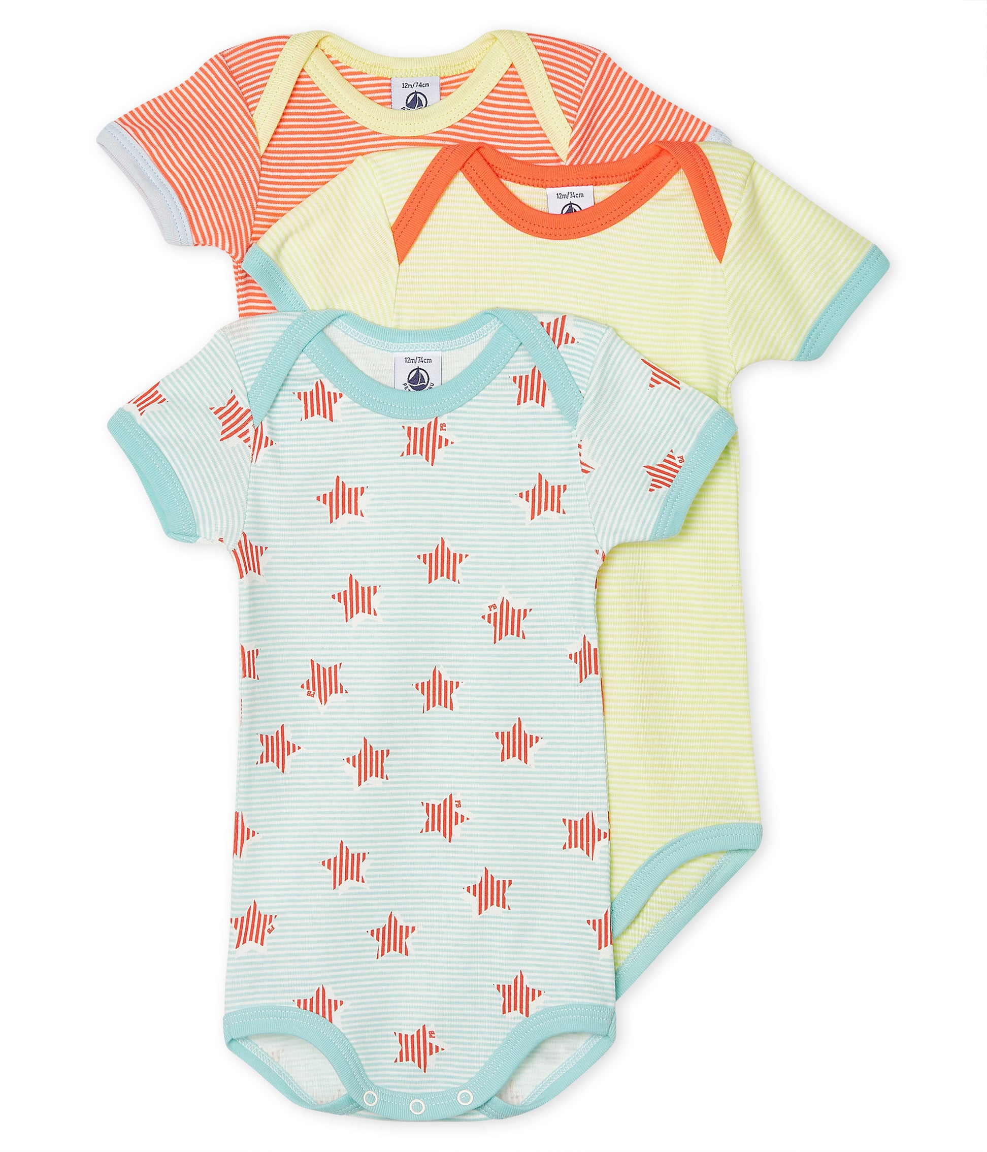 Baby Boys Multicolor Cotton Babysuit Set (3 Pack)