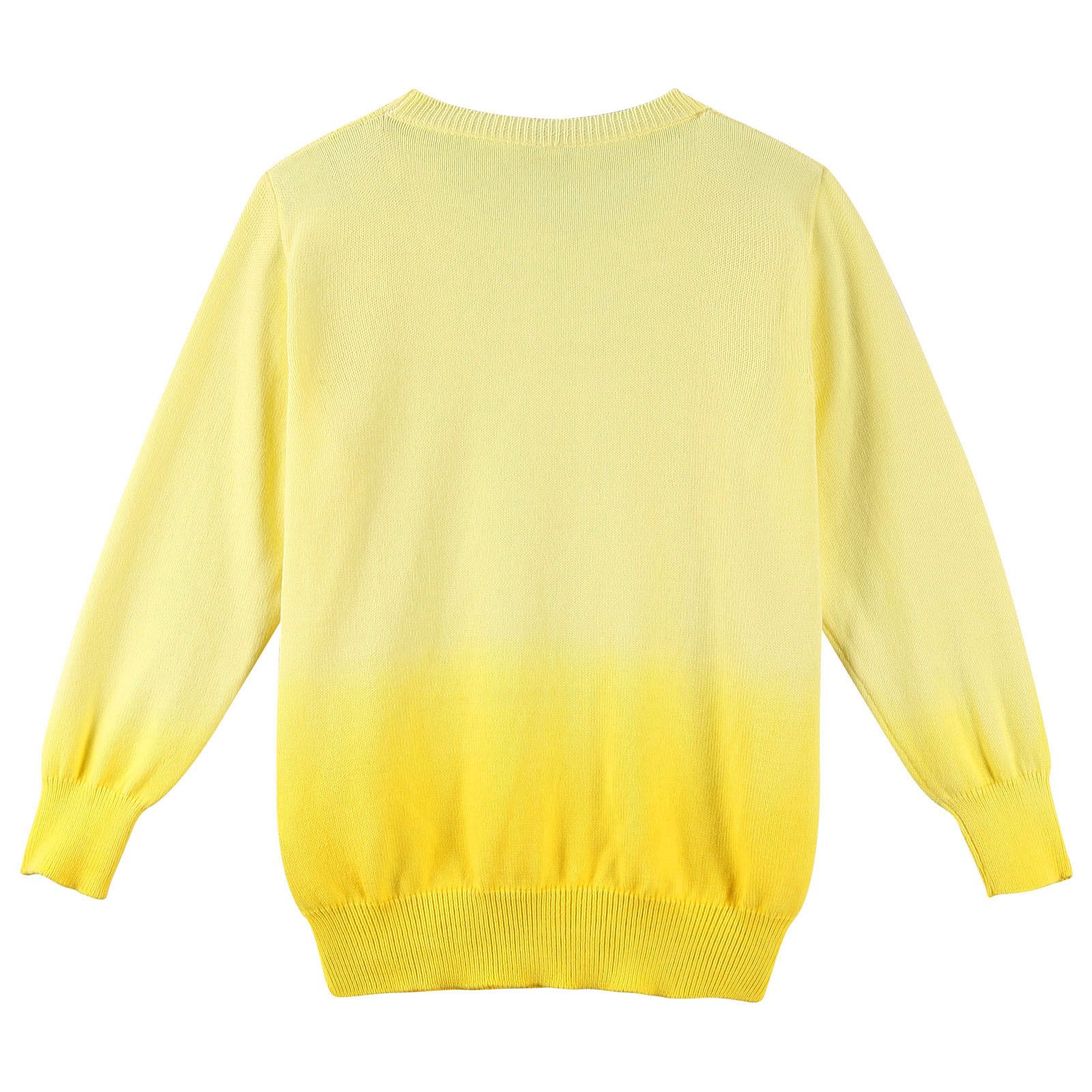 Boys Yellow Knitted Cotton Jersey Sweater - CÉMAROSE | Children's Fashion Store - 2
