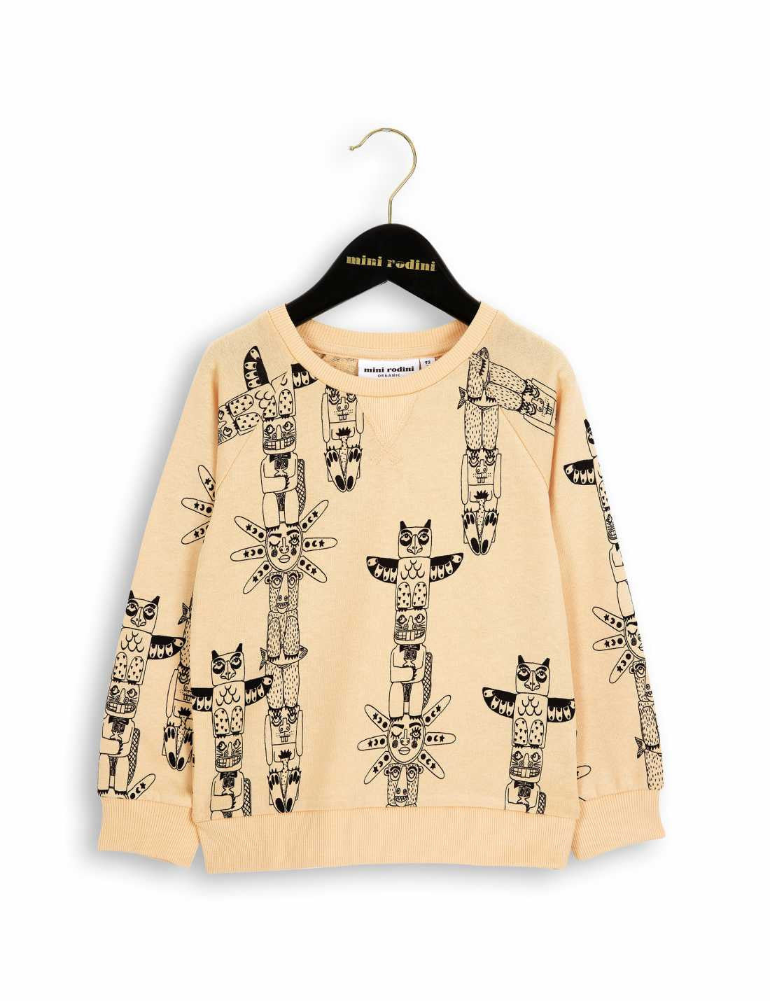 Boys & Girls Apricot Pink Totem Printed Organic Cotton Sweatshirt - CÉMAROSE | Children's Fashion Store - 1
