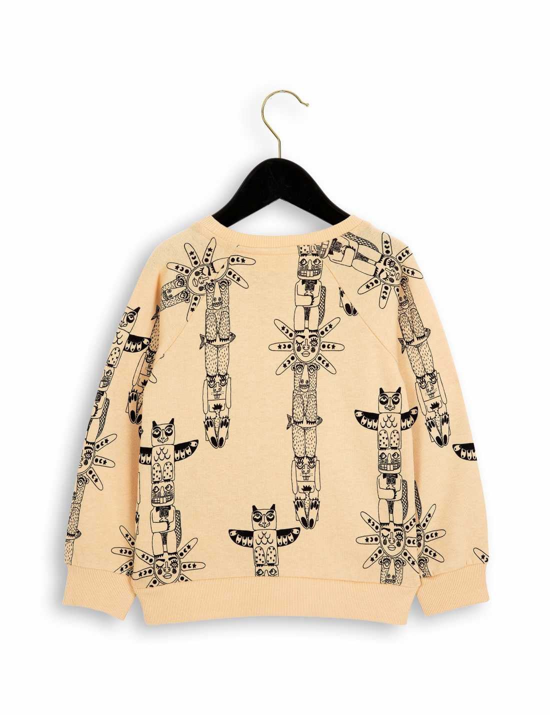 Boys & Girls Apricot Pink Totem Printed Organic Cotton Sweatshirt - CÉMAROSE | Children's Fashion Store - 2
