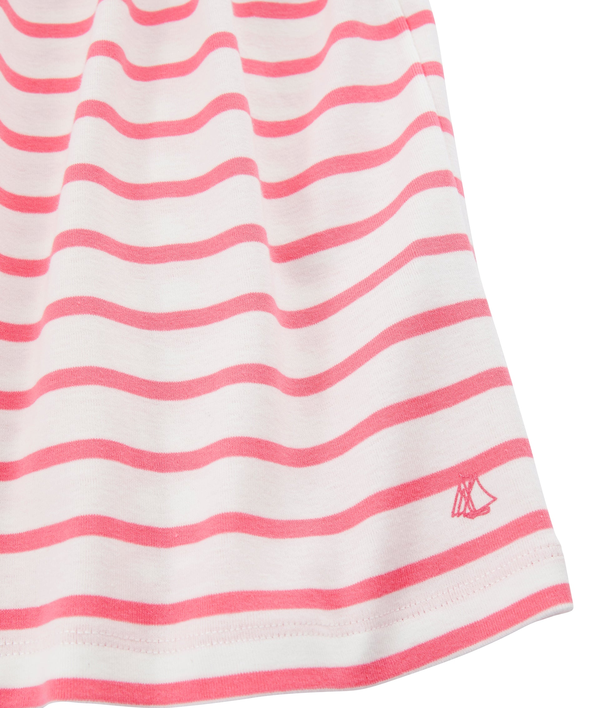 Girls Pink Stripe Cotton Dress