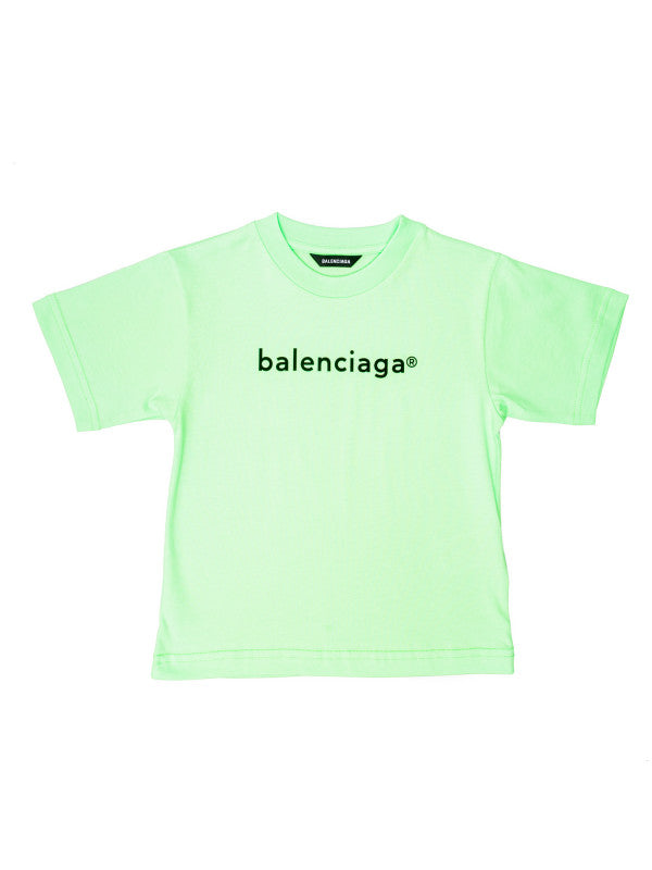 Boys & Girls Green Logo Cotton T-Shirt