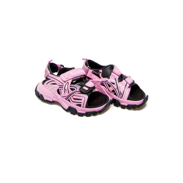 Girls Pink Velcro Sandals