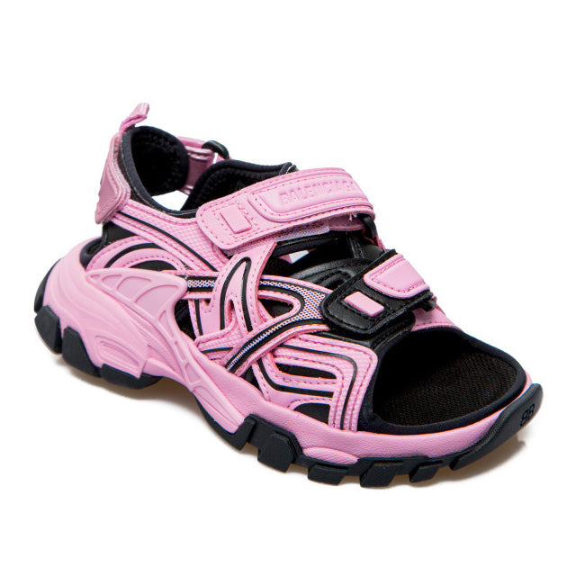 Girls Pink Velcro Sandals