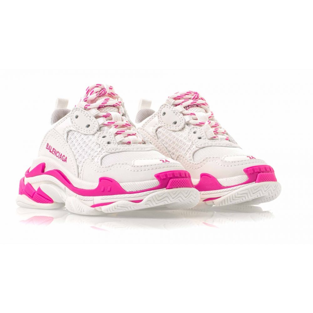 Girls Fluor Pink Logo Shoes