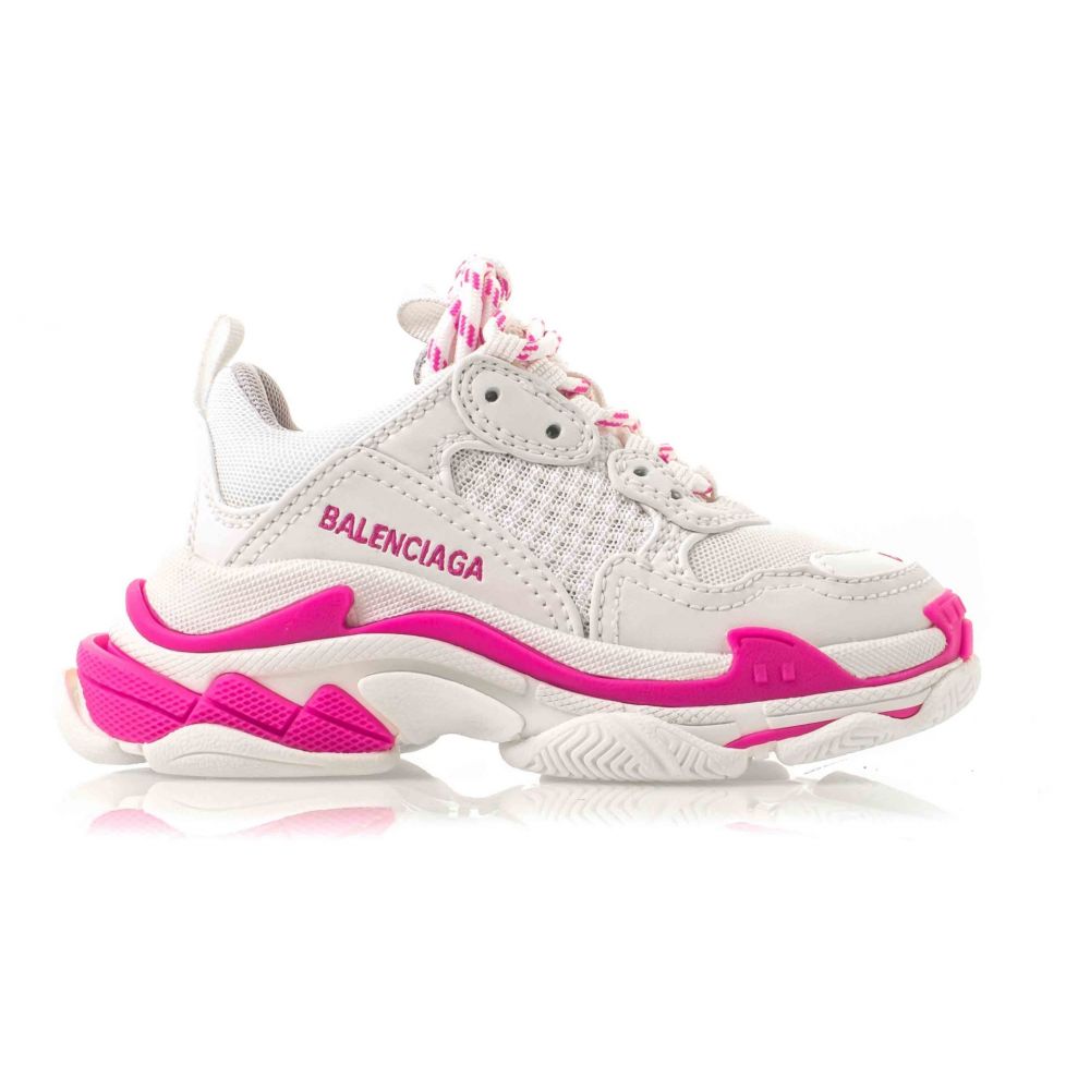 Girls Fluor Pink Logo Shoes