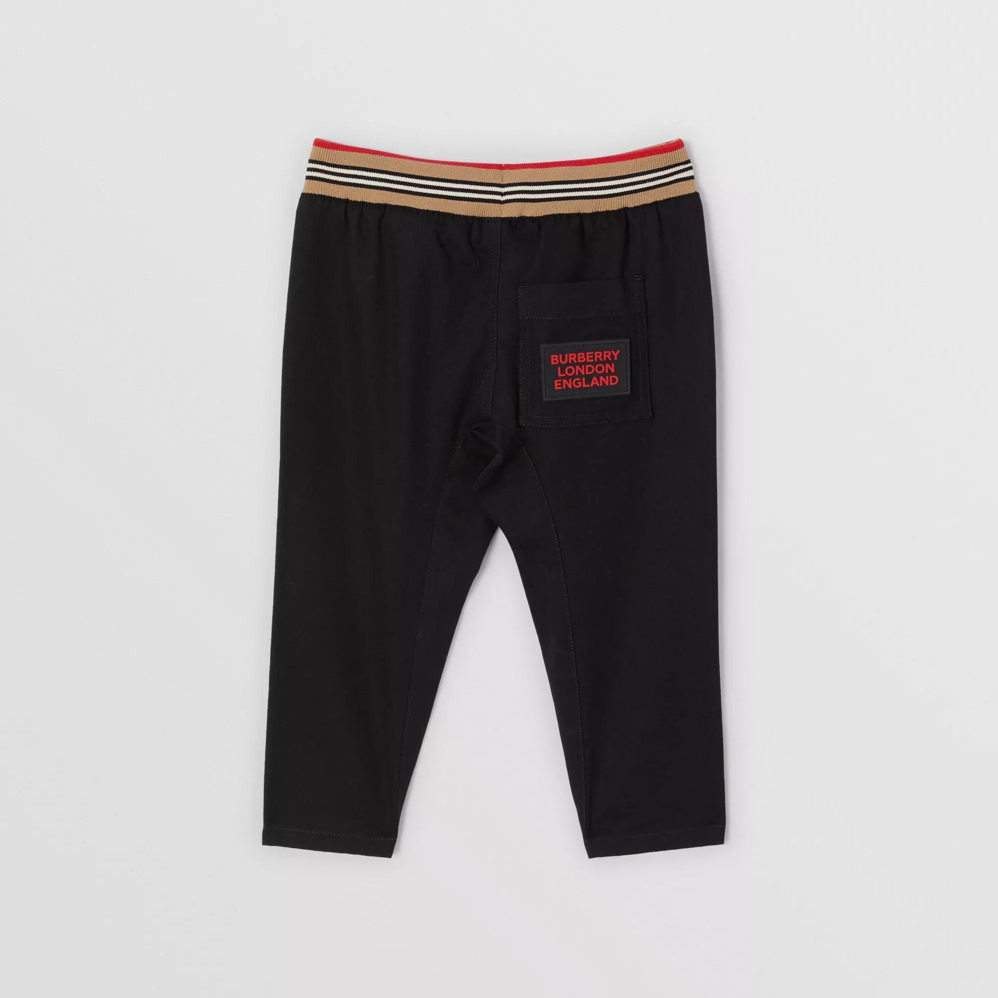 Baby Boys Black Cotton Trousers