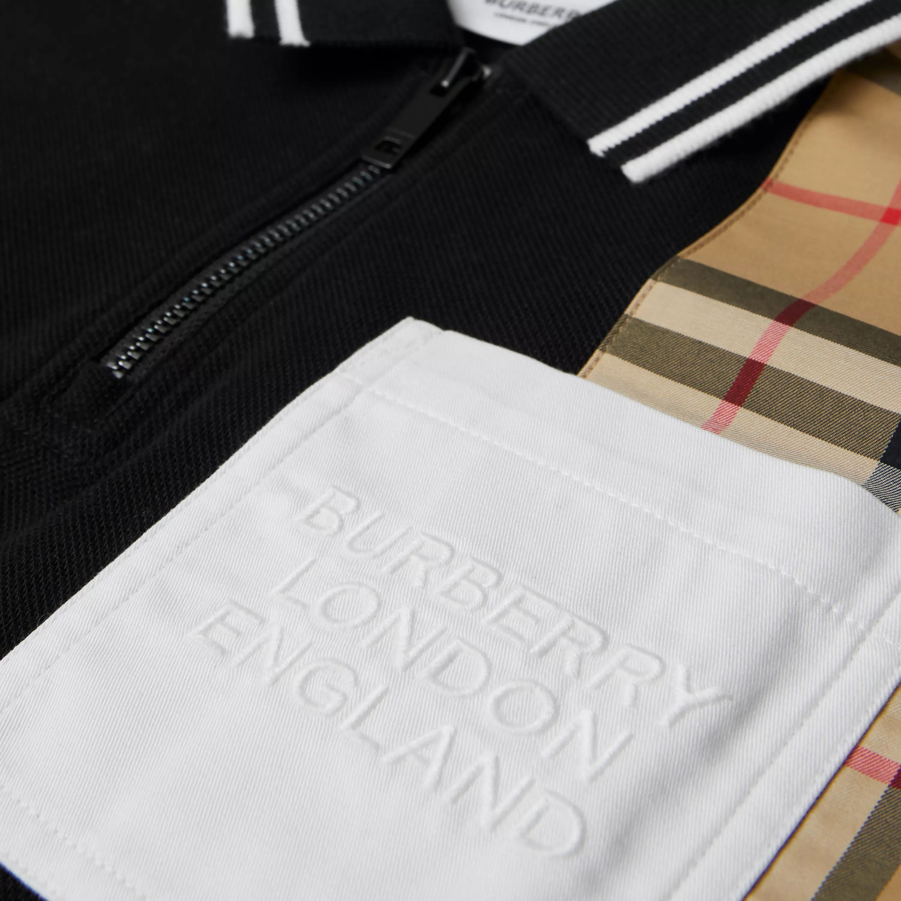 Boys Black Cotton Polo Shirt
