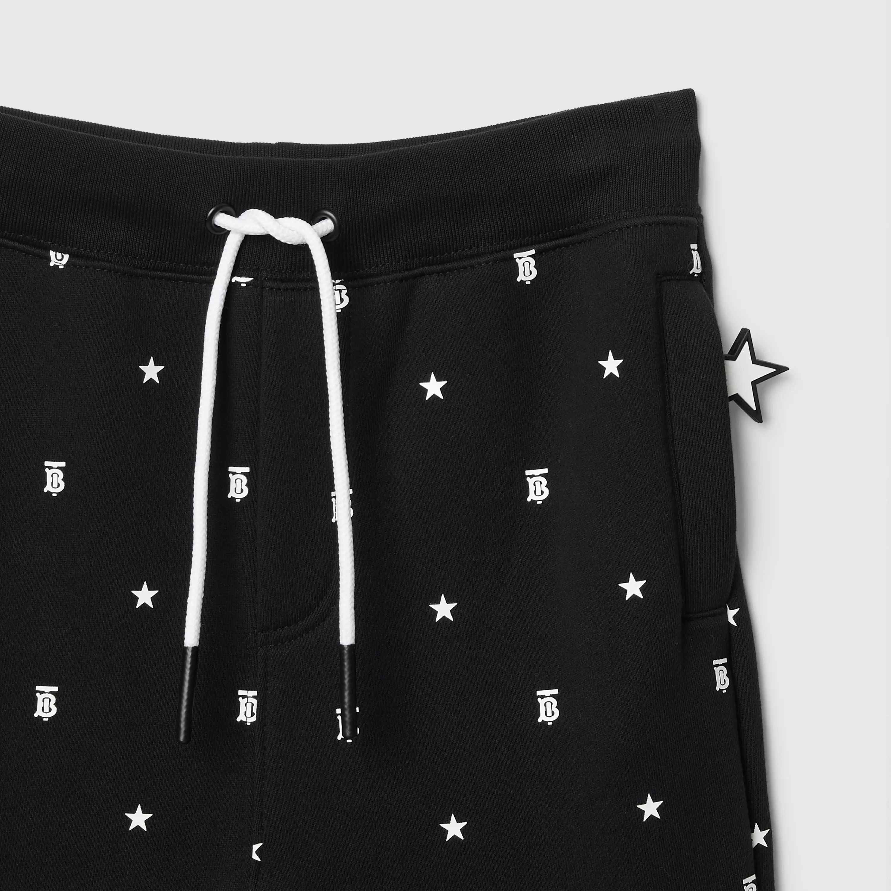 Boys Black Logo Cotton Trousers