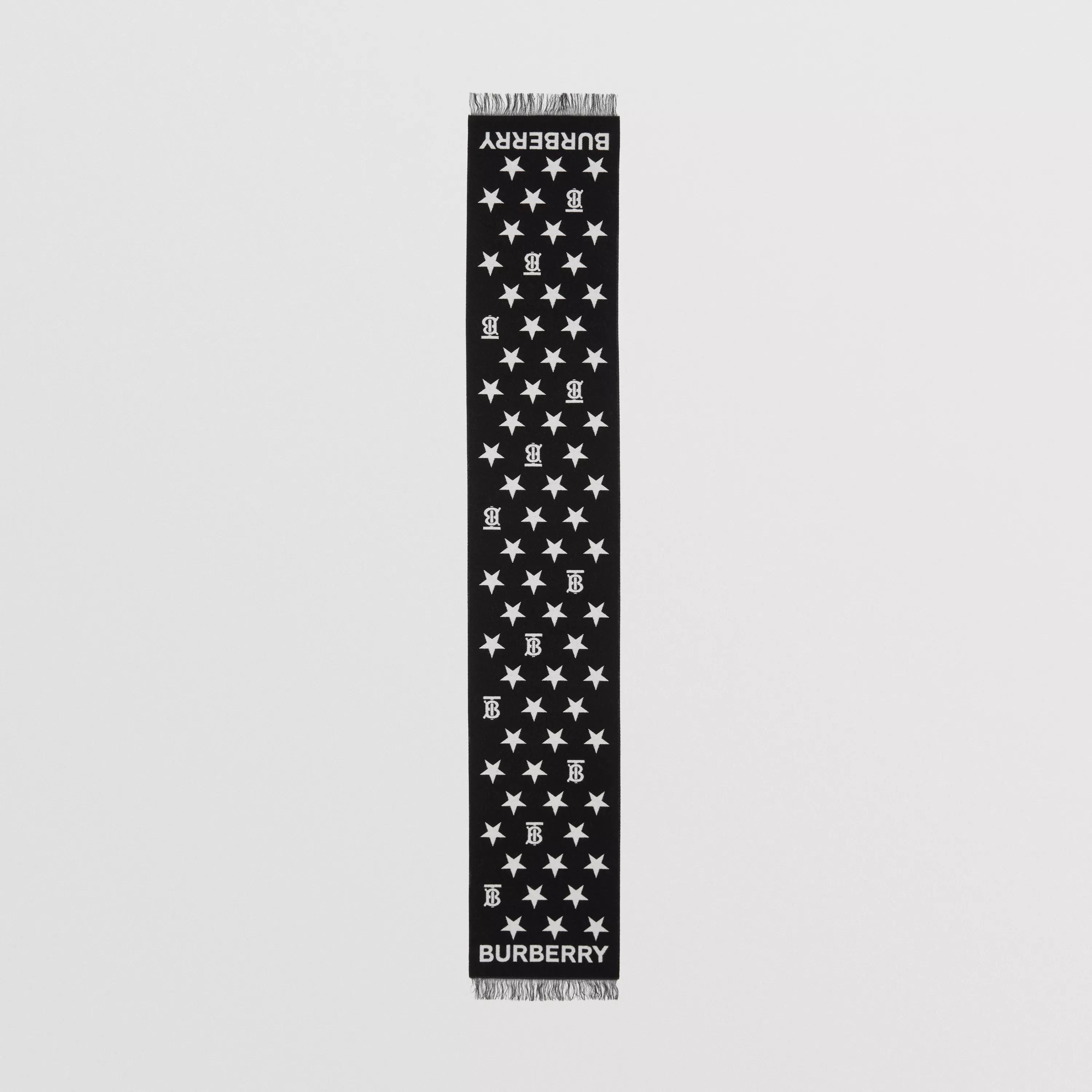 Boys & Girls Black Star Wool Scarf