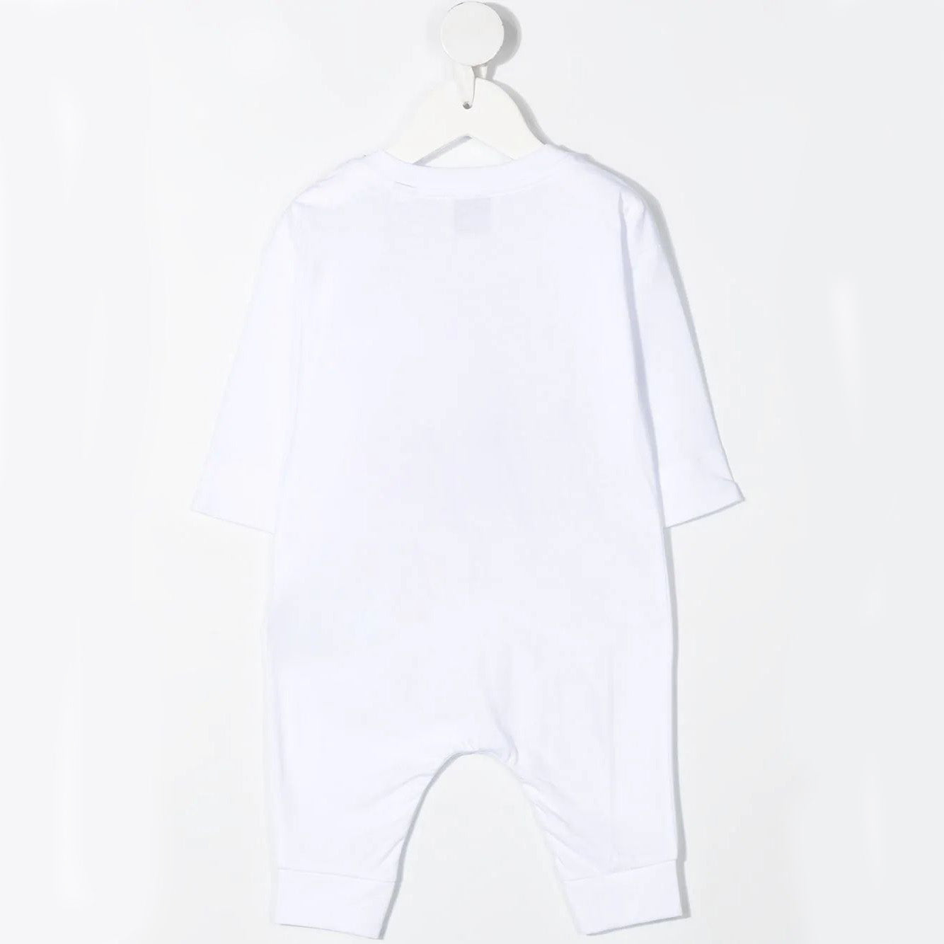 Baby Boys & Girls White Cotton Babysuit