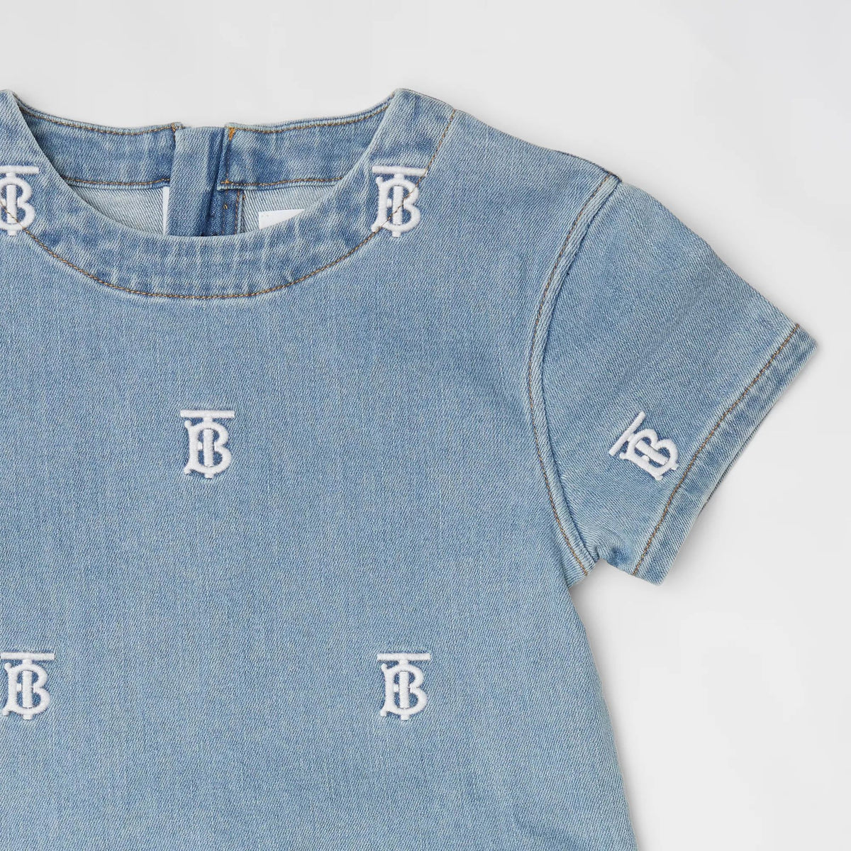 Robe en jean bleue à logo pour fille
