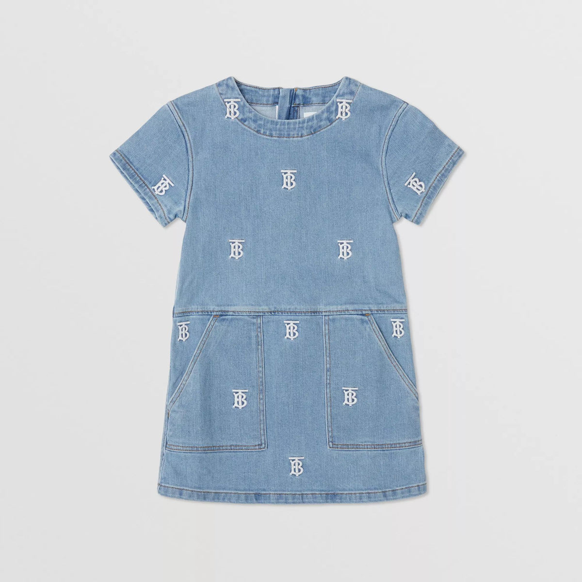 Robe en jean bleue à logo pour fille