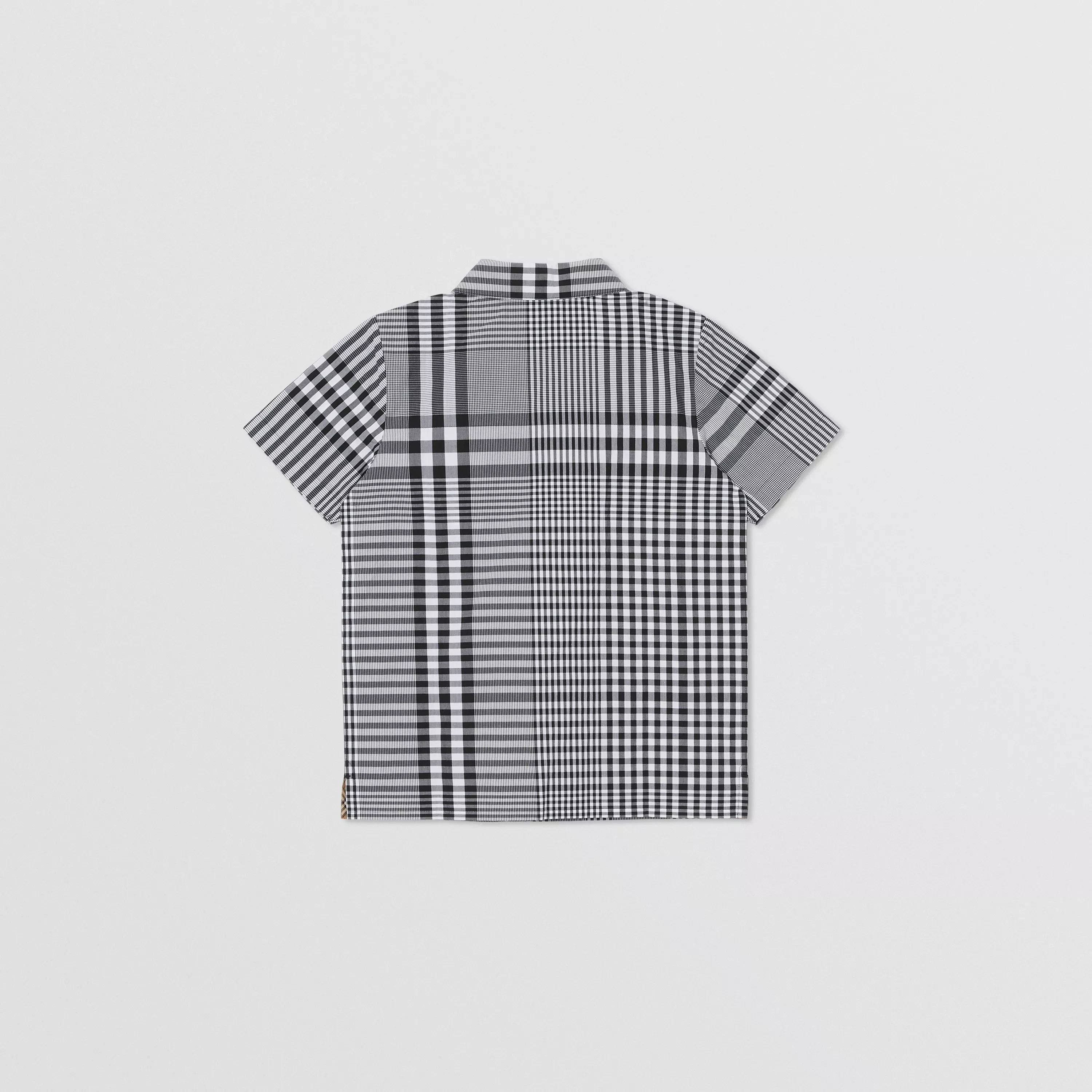 Boys Black Check Cotton Shirt