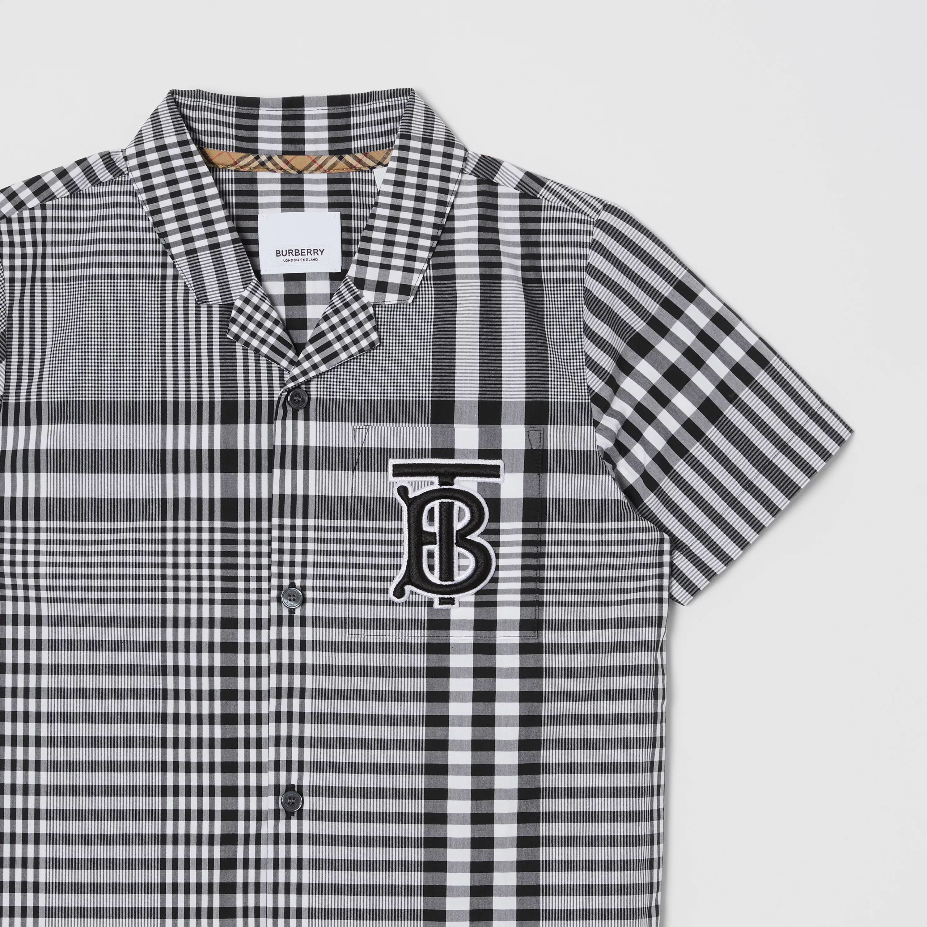 Boys Black Check Cotton Shirt