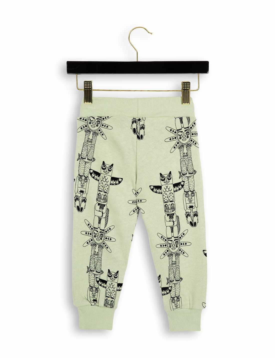 Boys & Girls Green Totem Printed Organic Cotton Trouser - CÉMAROSE | Children's Fashion Store - 2