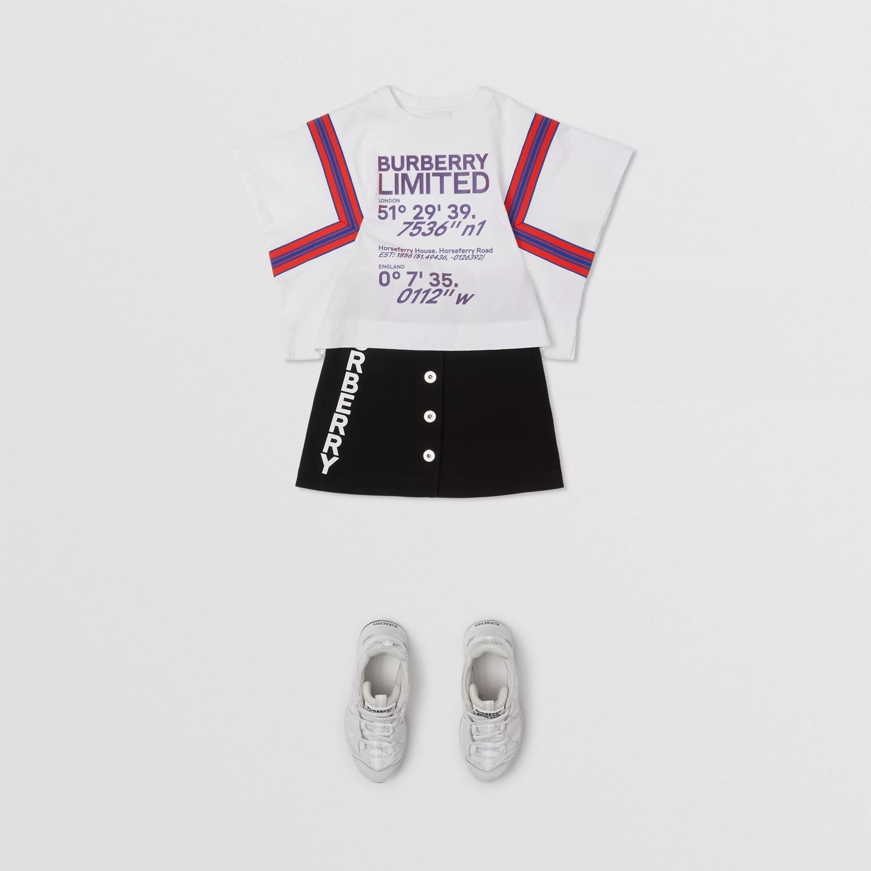 Girls White Logo Cotton T-Shirt