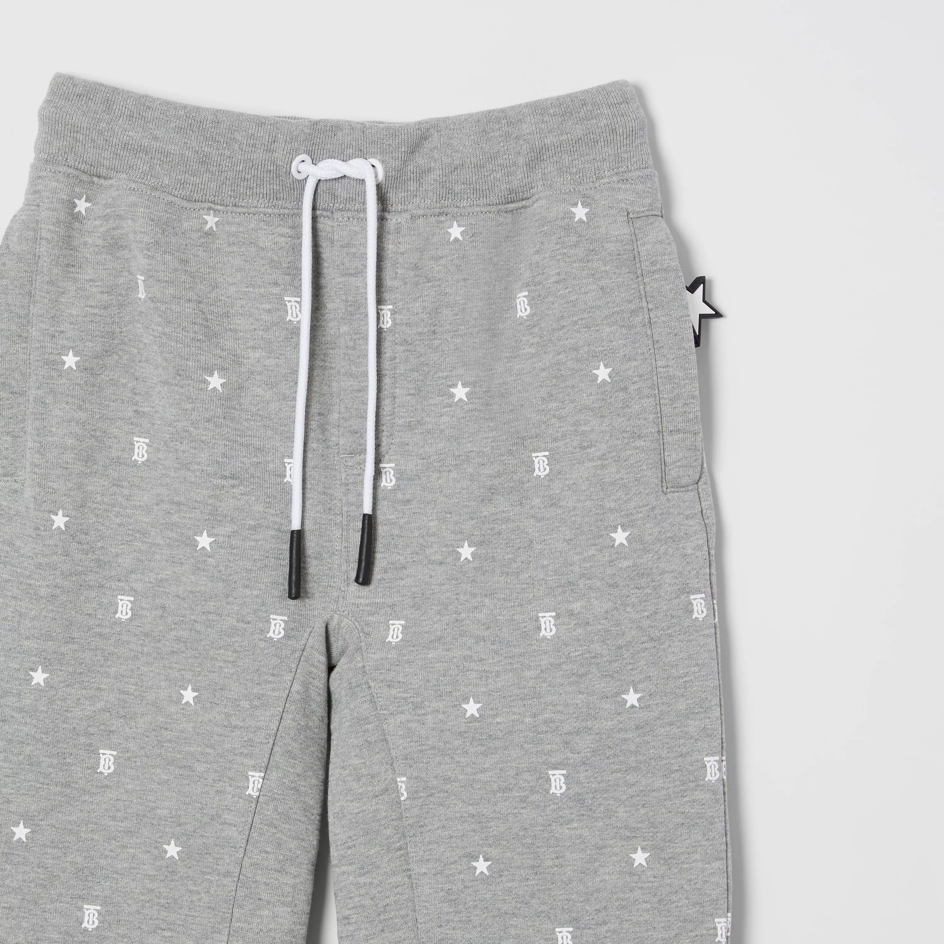 Boys Grey Stars Cotton Trousers
