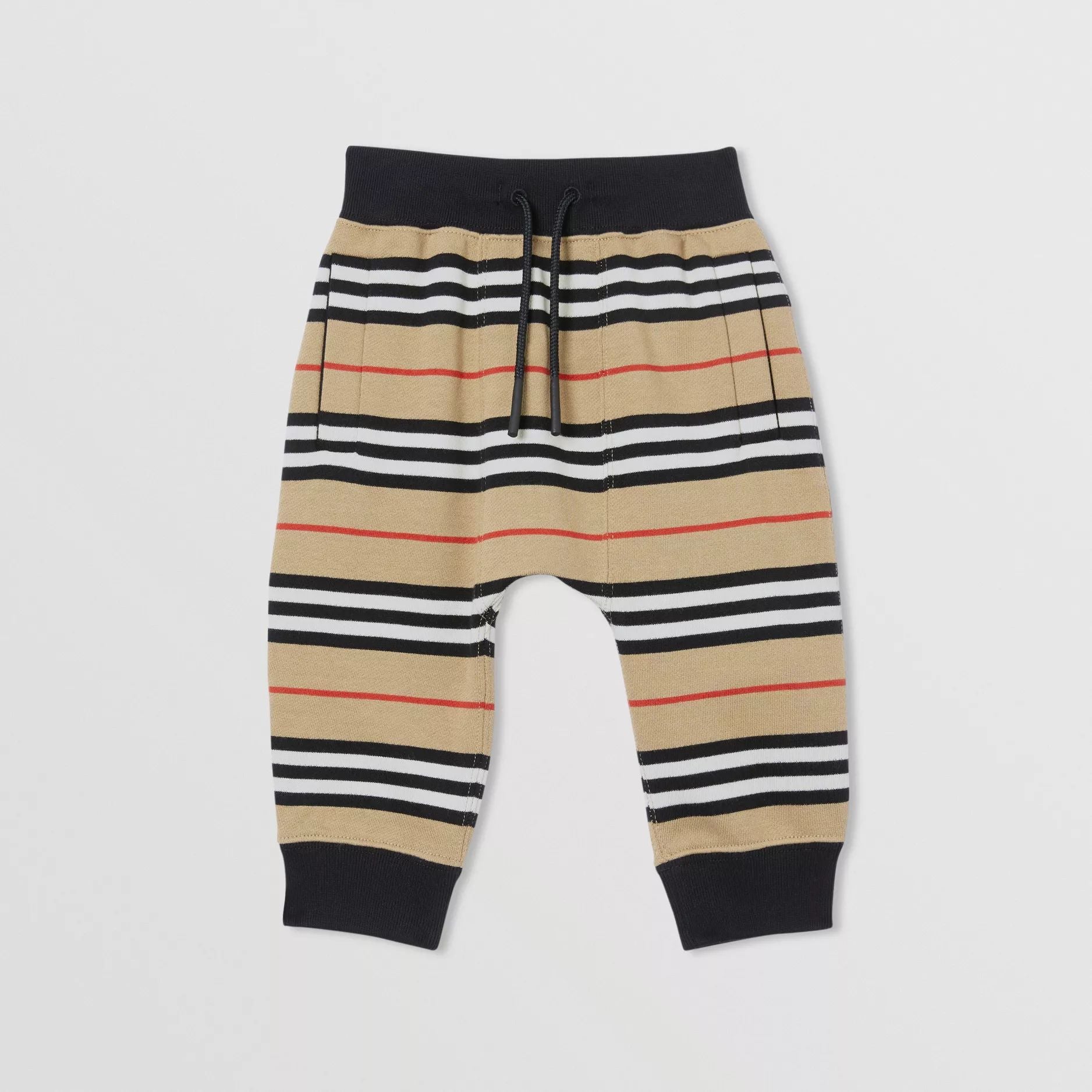 Baby Boys & Girls Beige Cotton Trousers