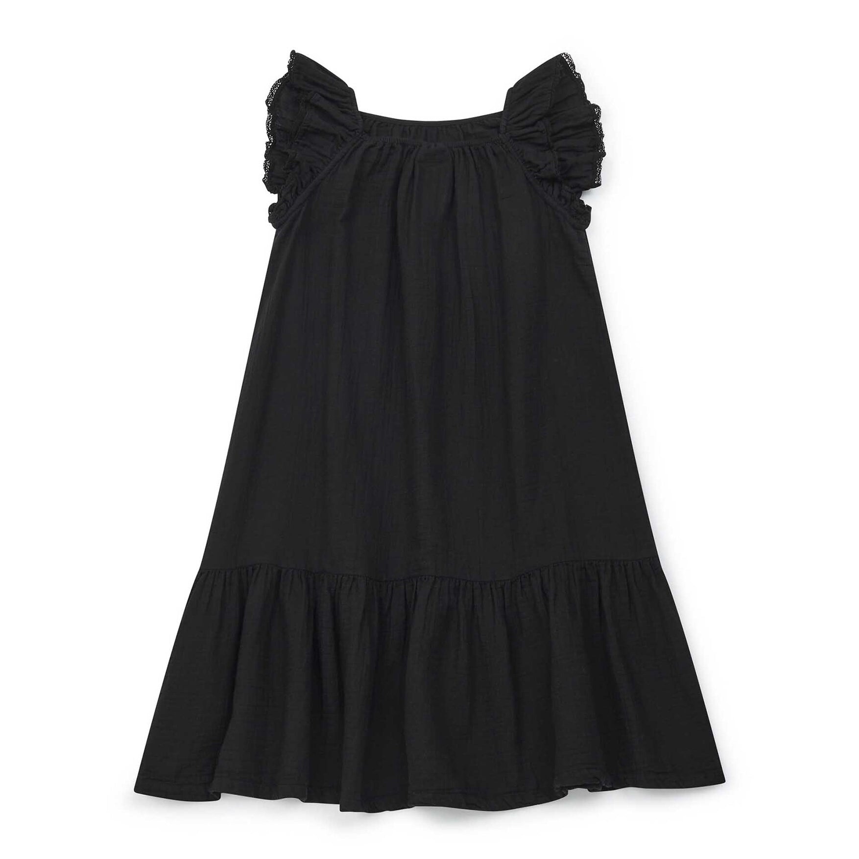 Girls Dark Grey Cotton Dress