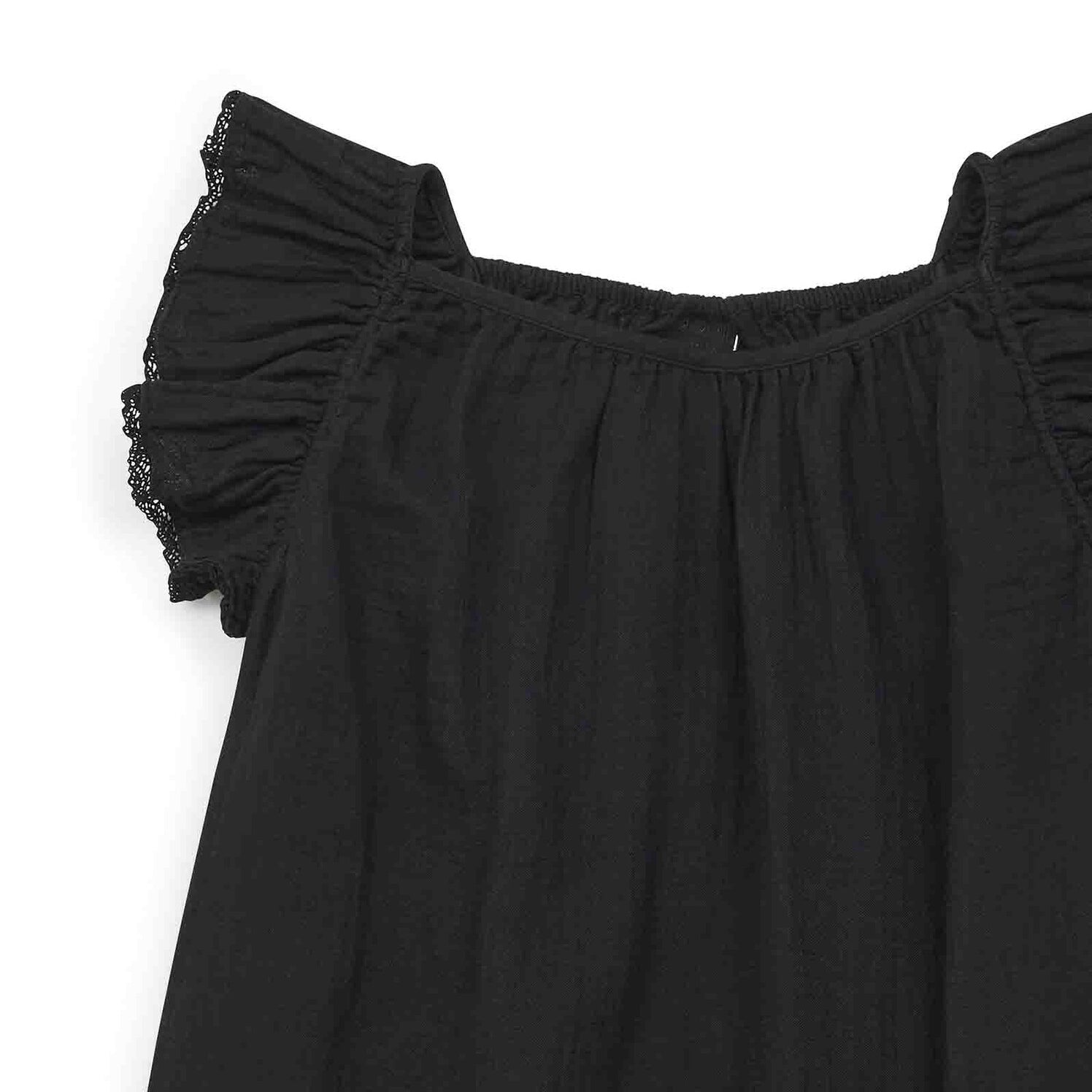 Girls Dark Grey Cotton Dress