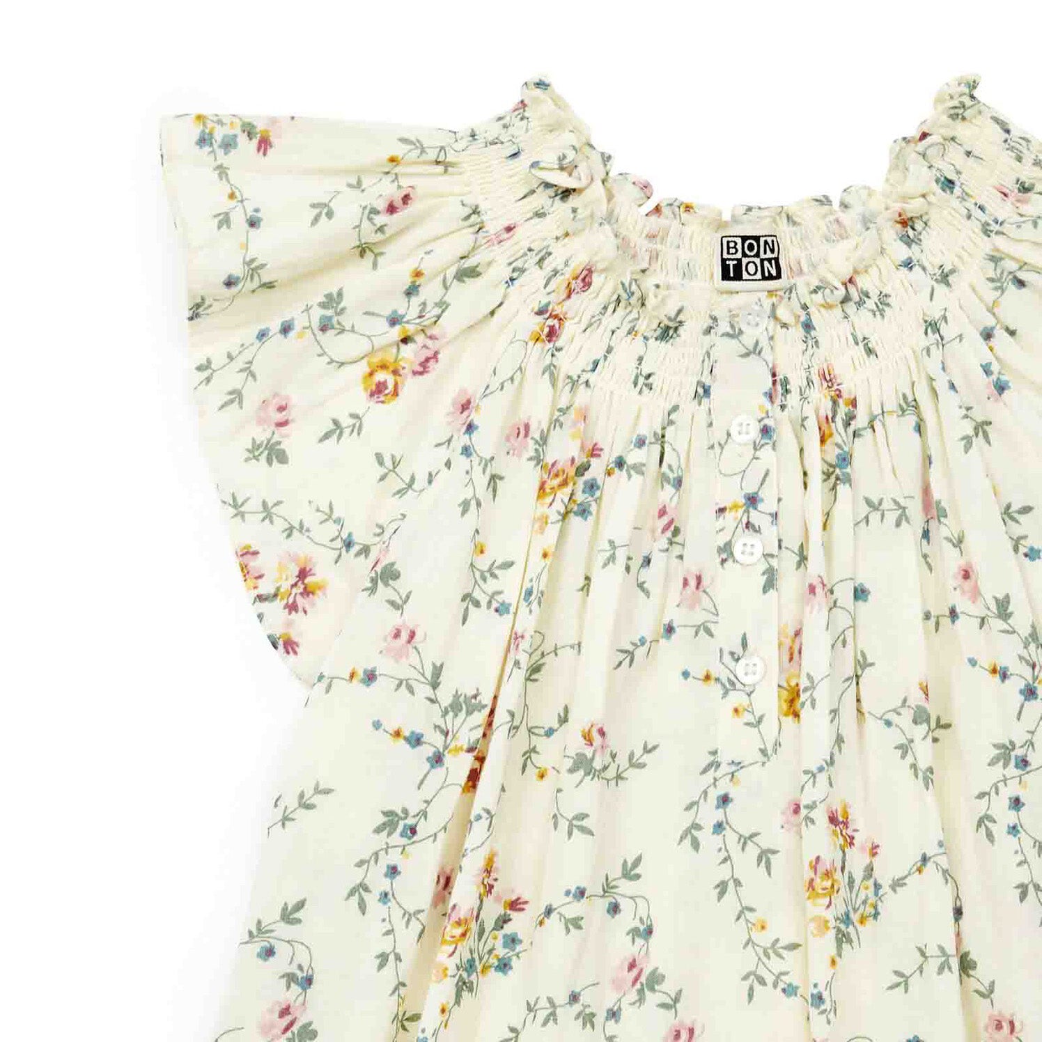 Girls Light Green Printing Cotton Top
