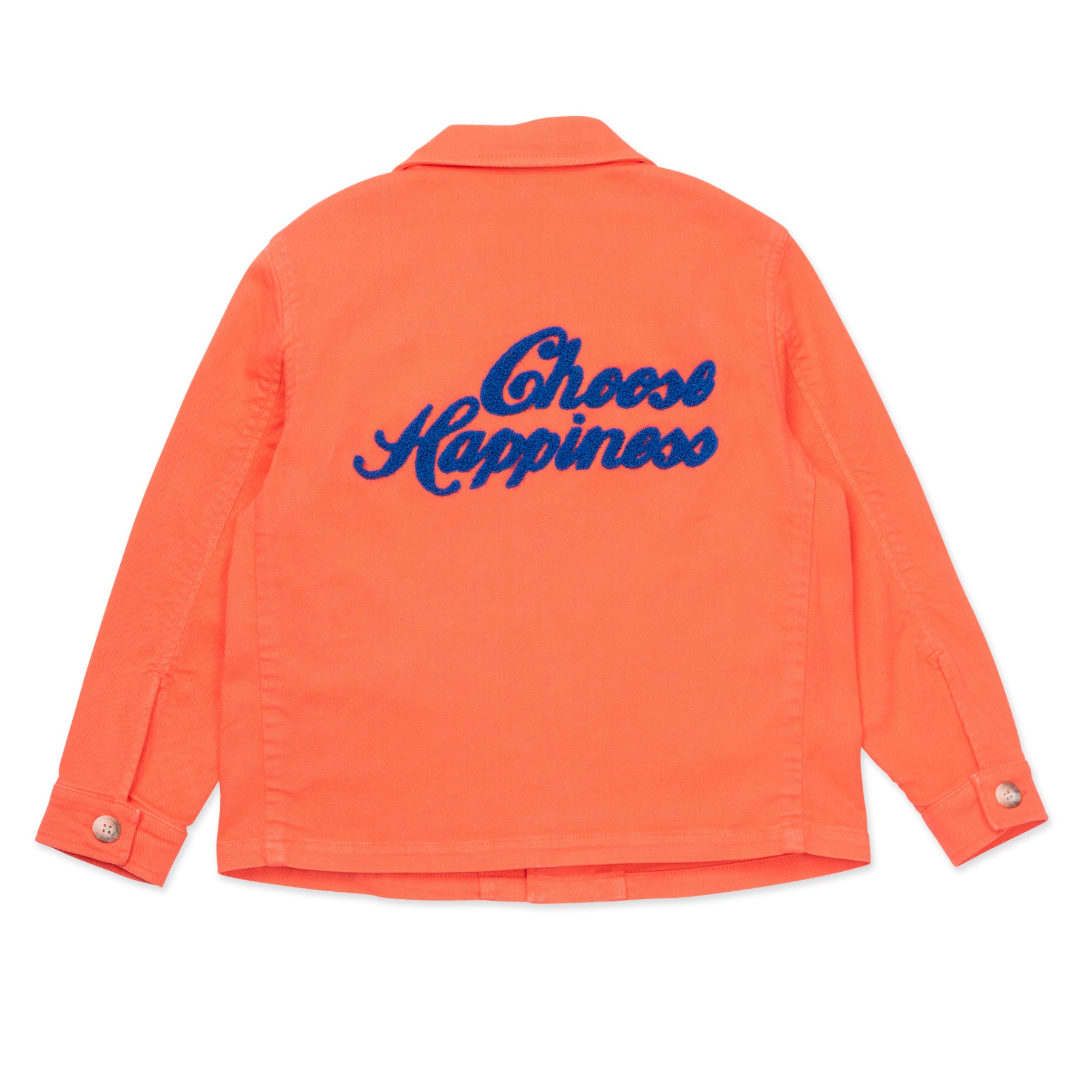 Girls Orange Logo Cotton Jacket