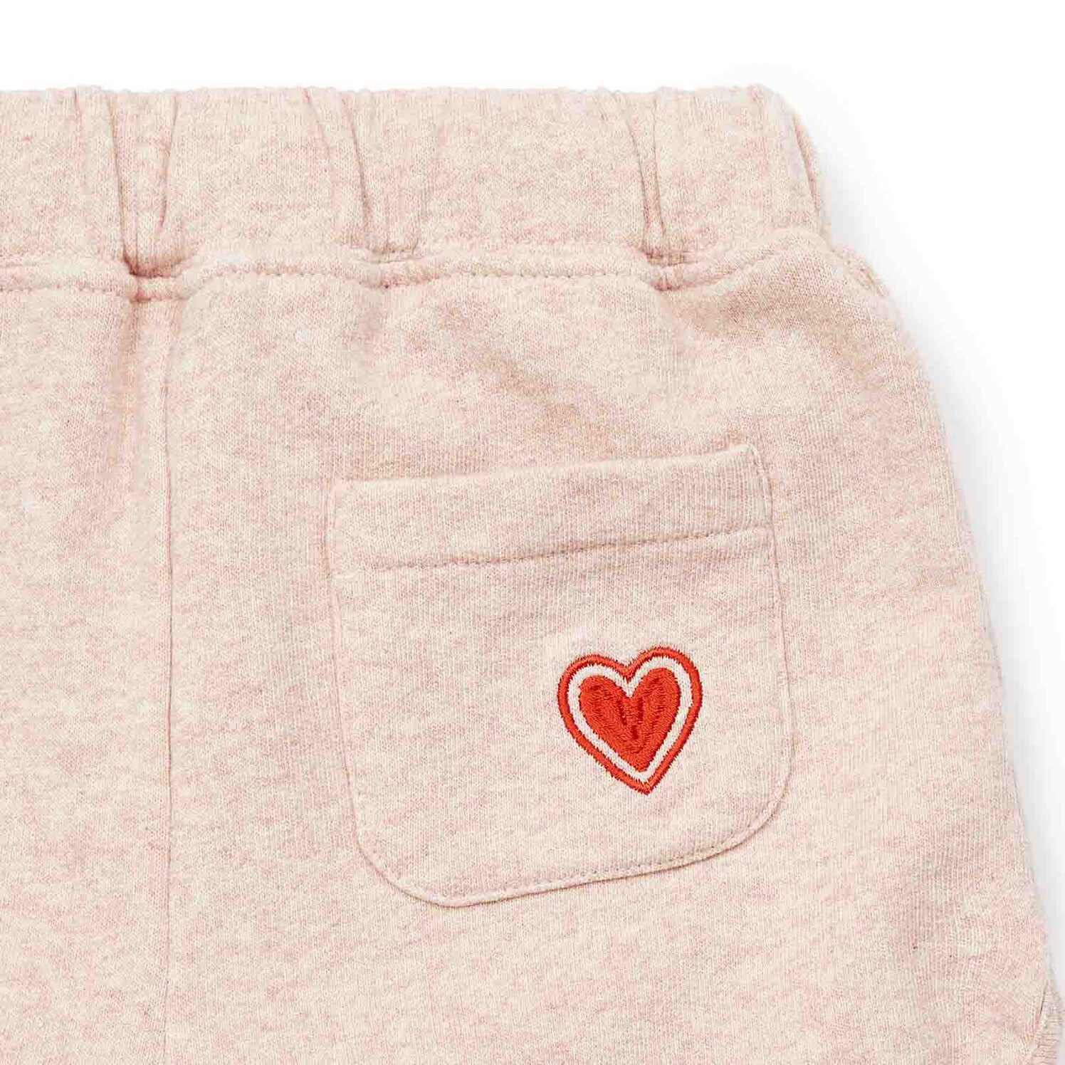 Girls Pink Heart Shorts