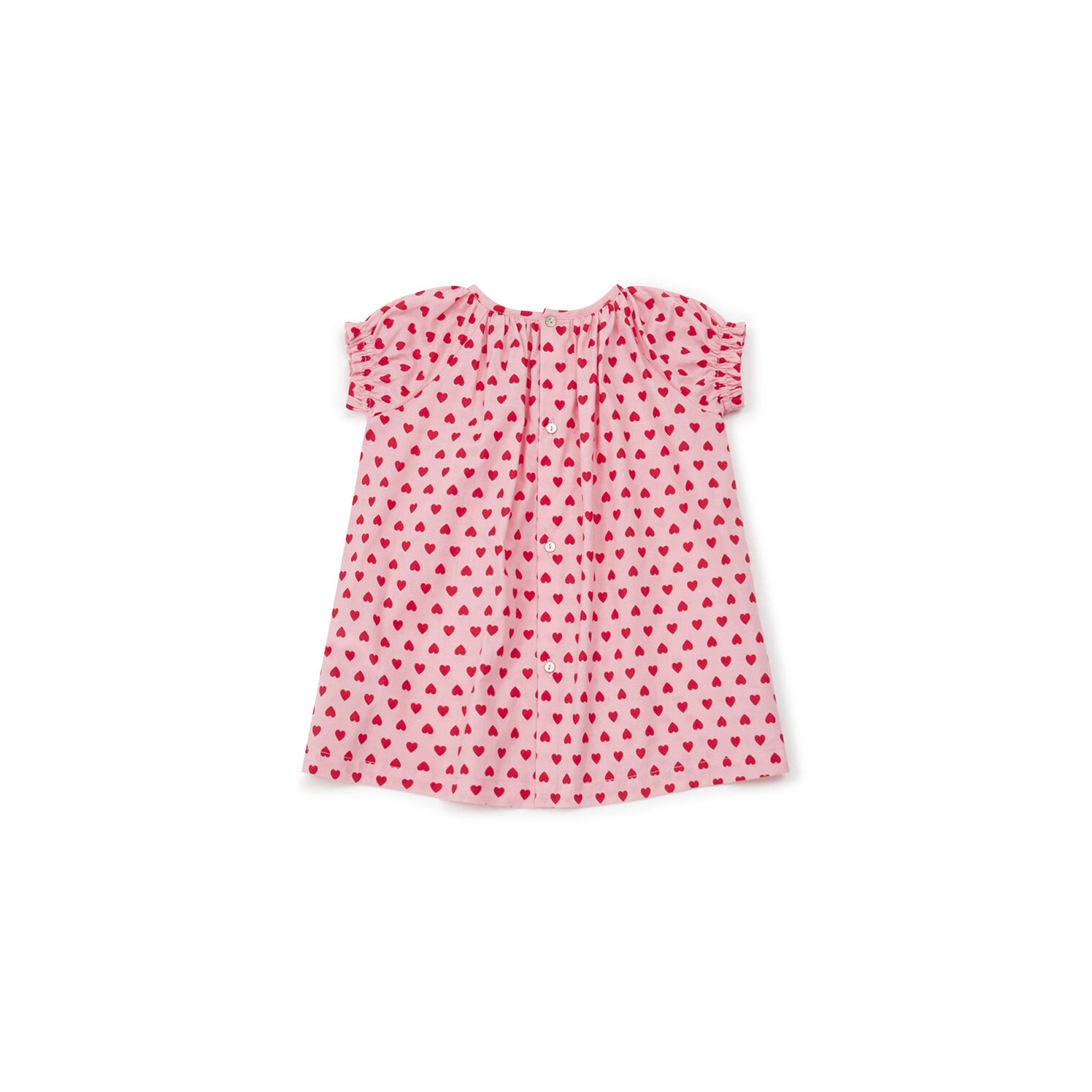 Baby Girls Pink Heart Cotton Dress